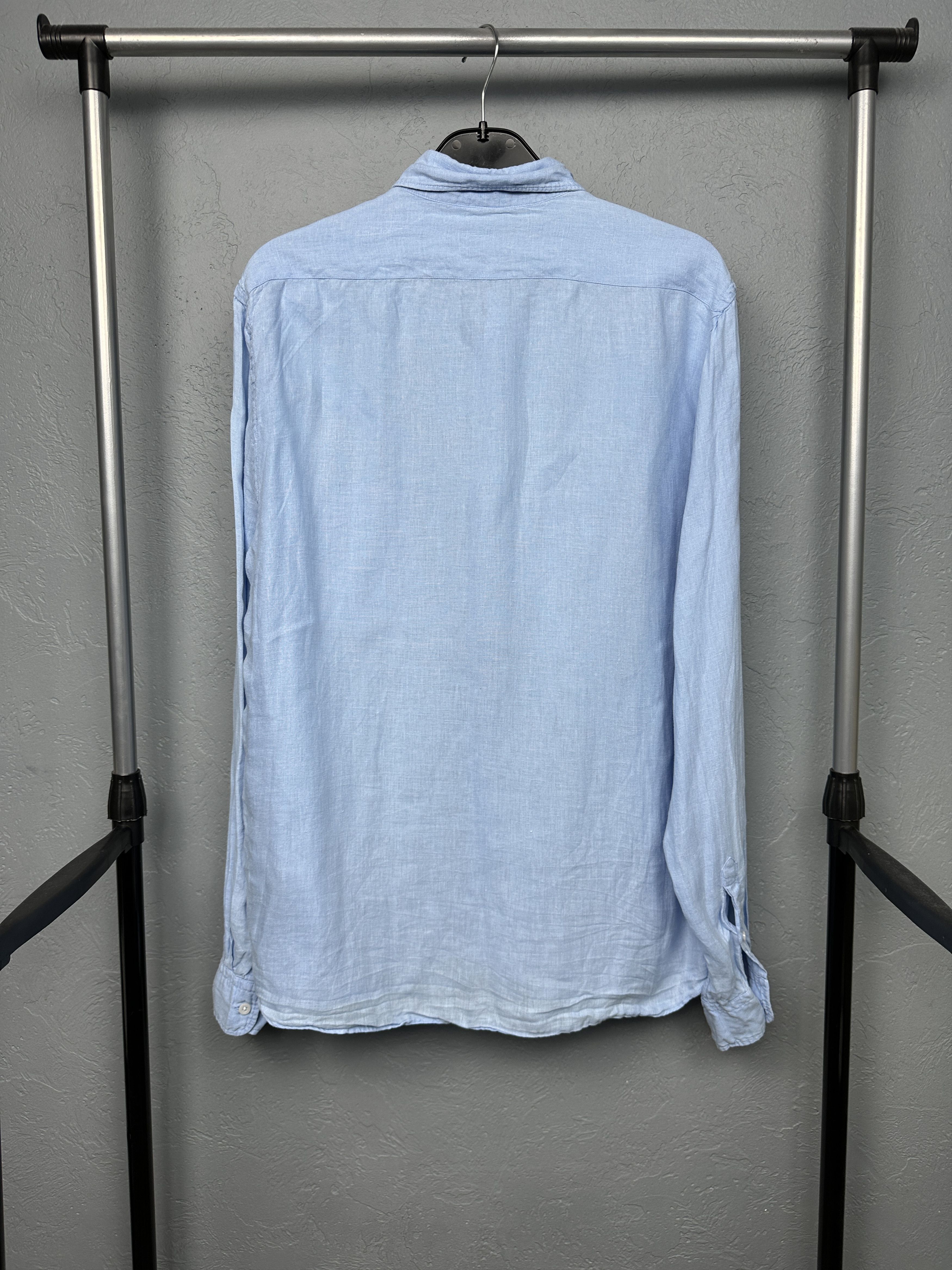 Reiss Reiss Mens Linen Long Sleeve Shirt Size US XL / EU 56 / 4 - 6 Thumbnail