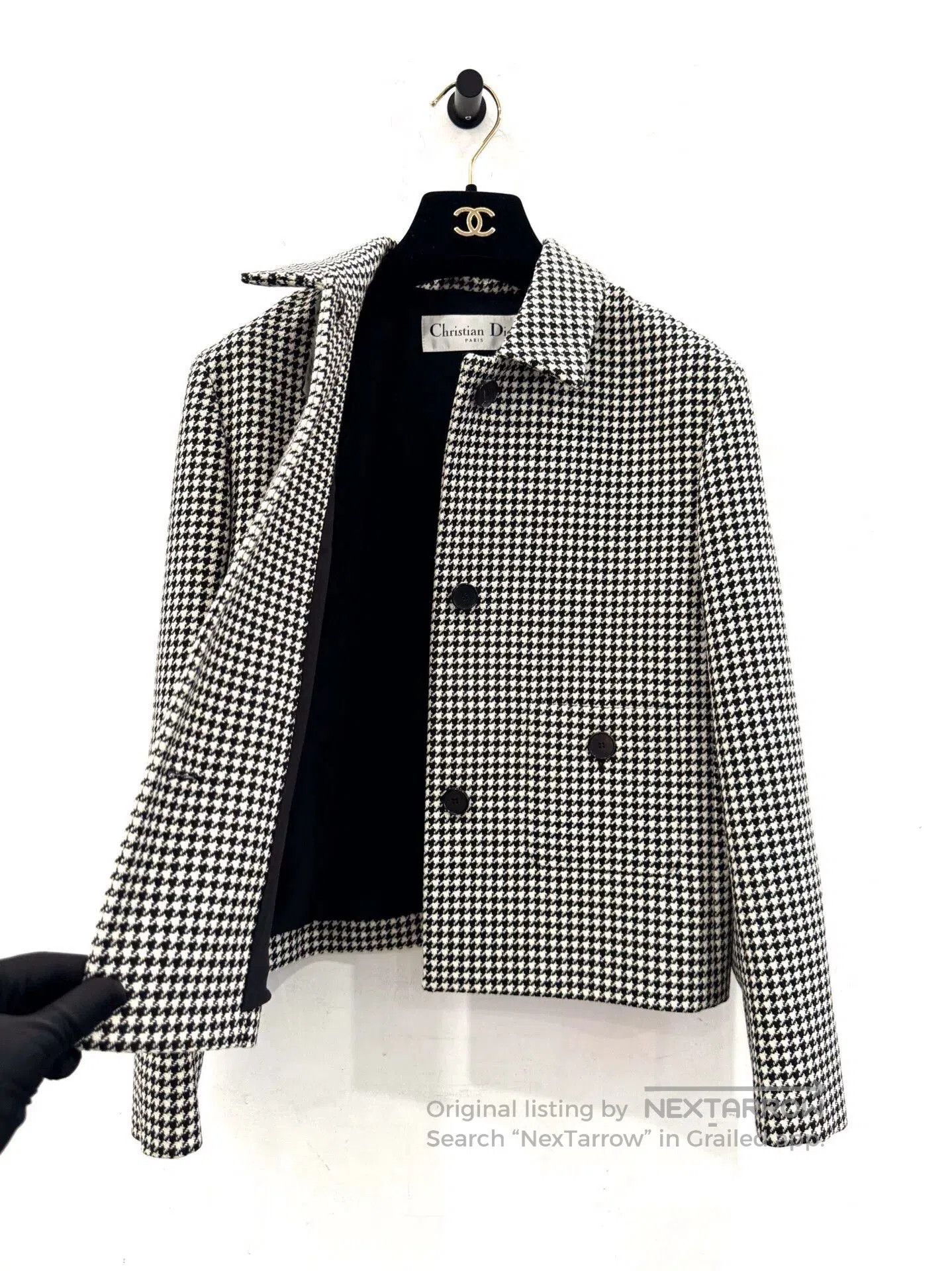 Dior Dior Women's Houndstooth Wool Jacket. Size XS / US 0-2 / IT 36-38 - 4 Thumbnail