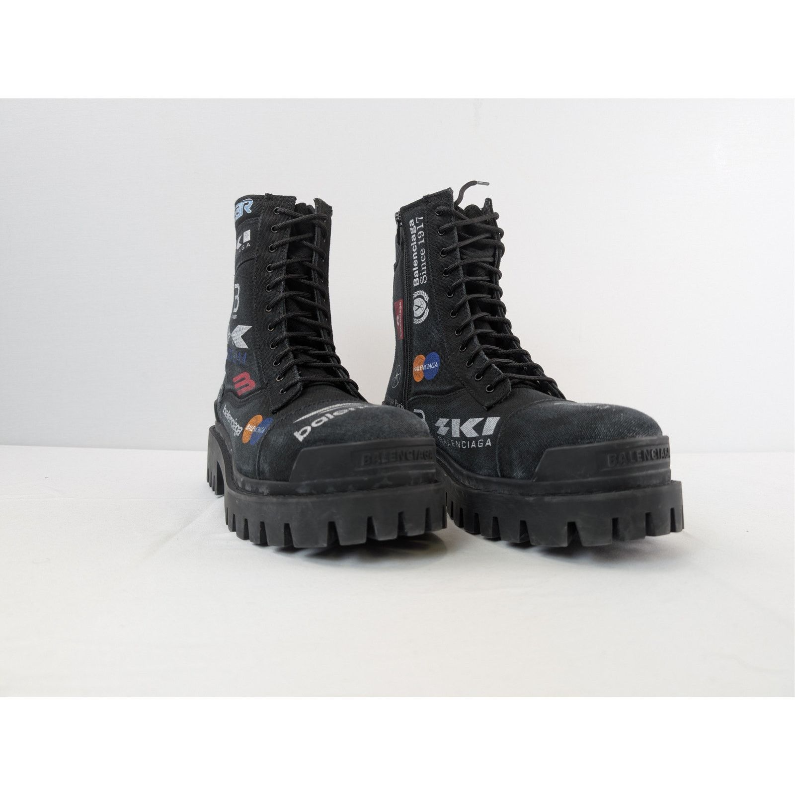 Balenciaga o1rshd1 Q:2 / Combat Strike L20 Cotton Canvas/Print Boot Size US 9 / EU 42 - 5 Thumbnail