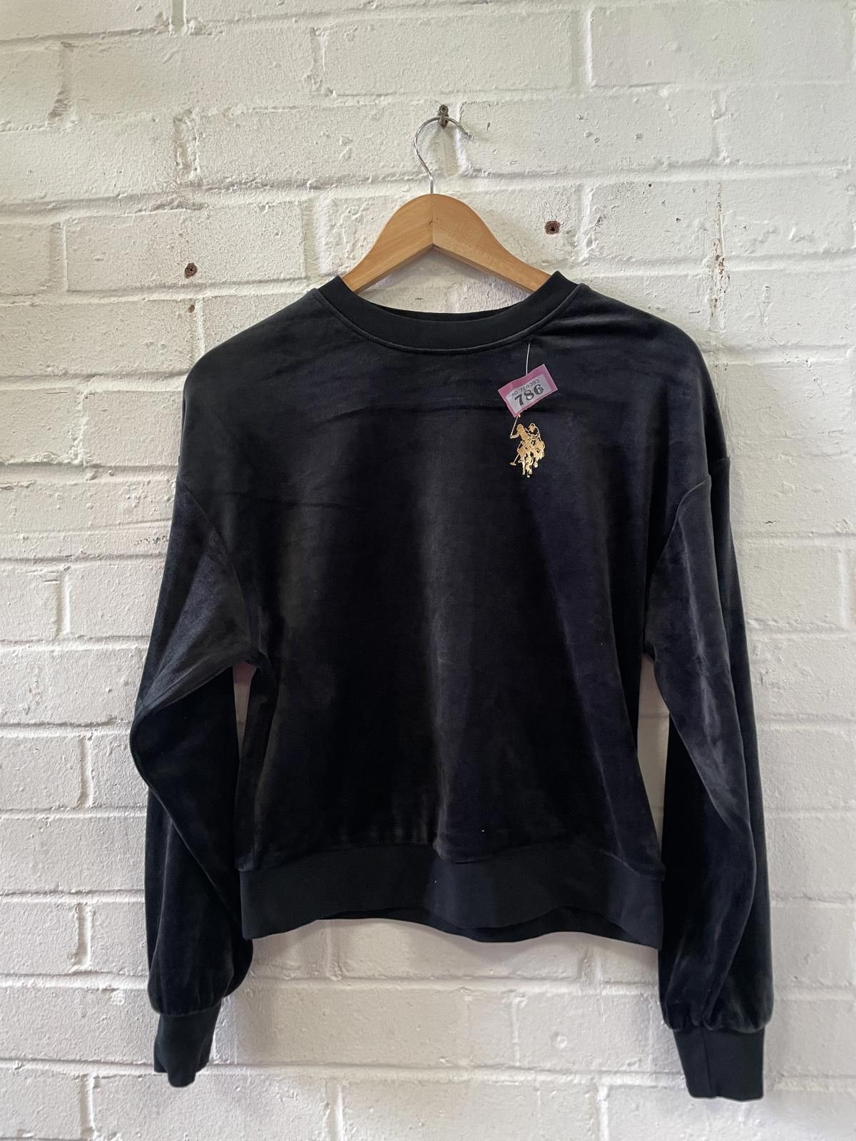 U.S. Polo Assn. U.S. Polo Assn. Black Velvet Crewneck Sweatshirt XS Size US XS / EU 42 / 0 - 1 Thumbnail