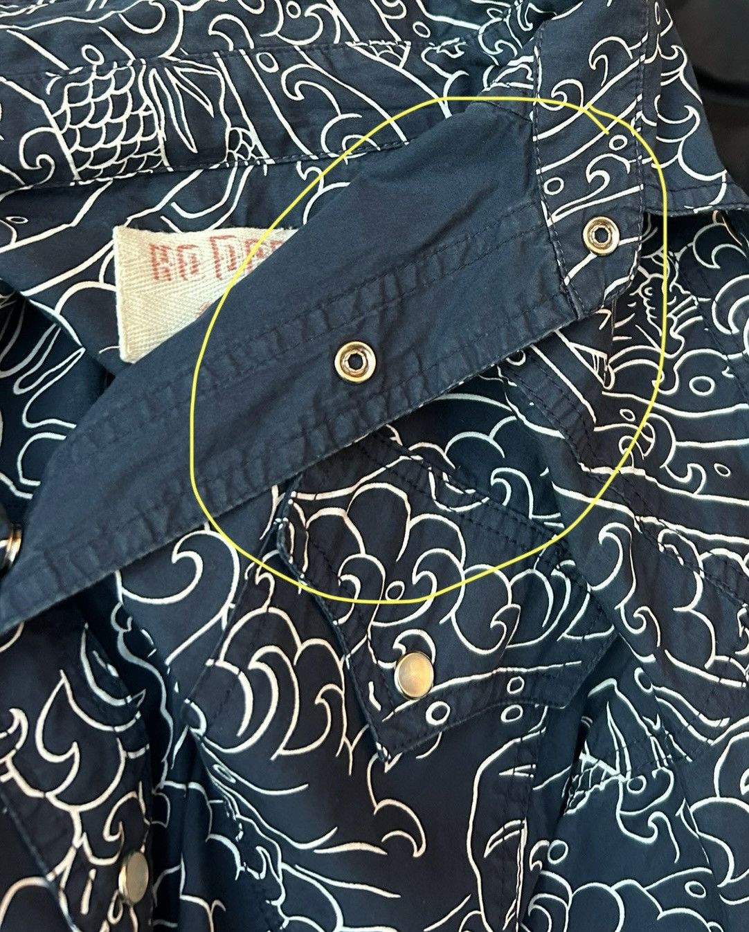 Mambo × Vintage 90’s Mambo Ho Daddy Pearl Snap Western Shirt Koi Fish Print Size US XL / EU 56 / 4 - 10 Thumbnail