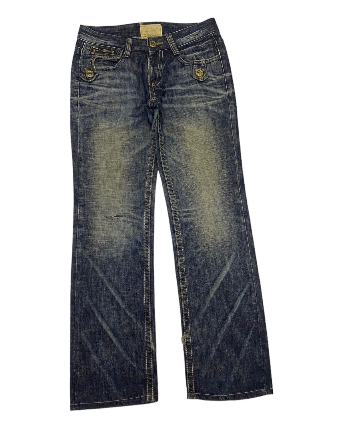 Hysteric Glamour FLARE JEANS LOLITA WASHED DISTRESSED DENIM JEANS Size US 32 / EU 48 - 7 Thumbnail