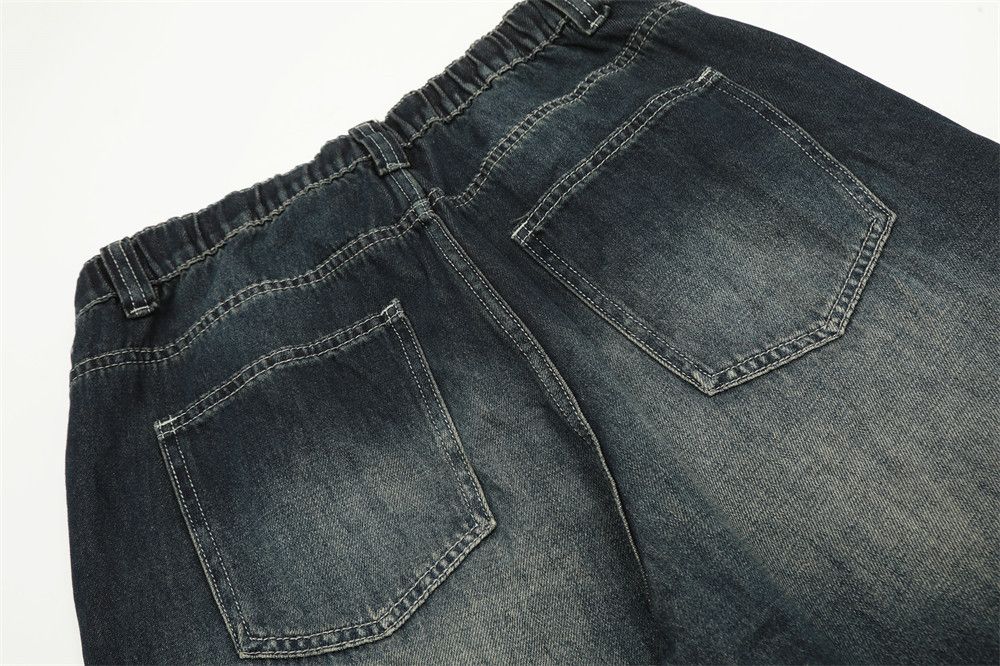 Japanese Brand × Jean Washed straight street fashion loose drawstring jeans y2k Size US 34 / EU 50 - 6 Thumbnail