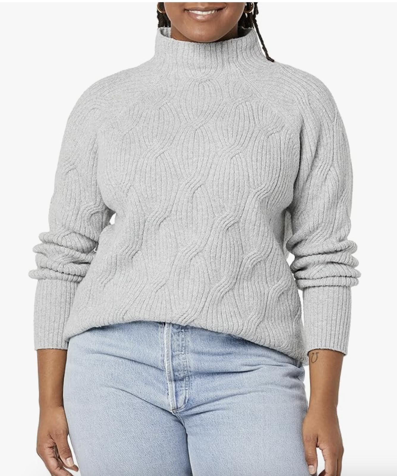 Other Cable Sweater Mock Neck Size L / US 10 / IT 46 - 1 Thumbnail