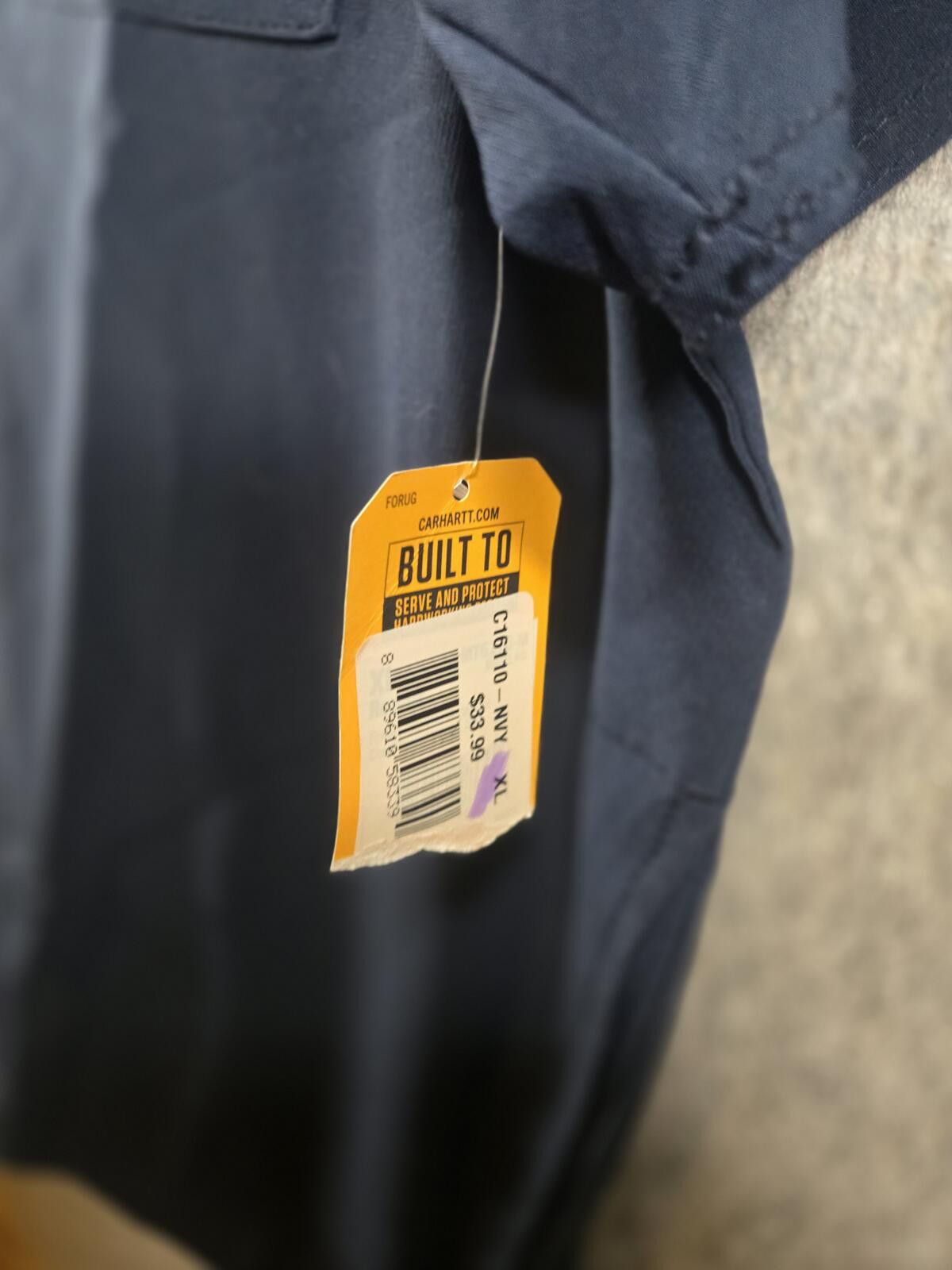 Carhartt NWT Men's 2XL Carhartt Force Cross-Flex Scrub Top Blue Nurse Size US XL / EU 56 / 4 - 3 Thumbnail