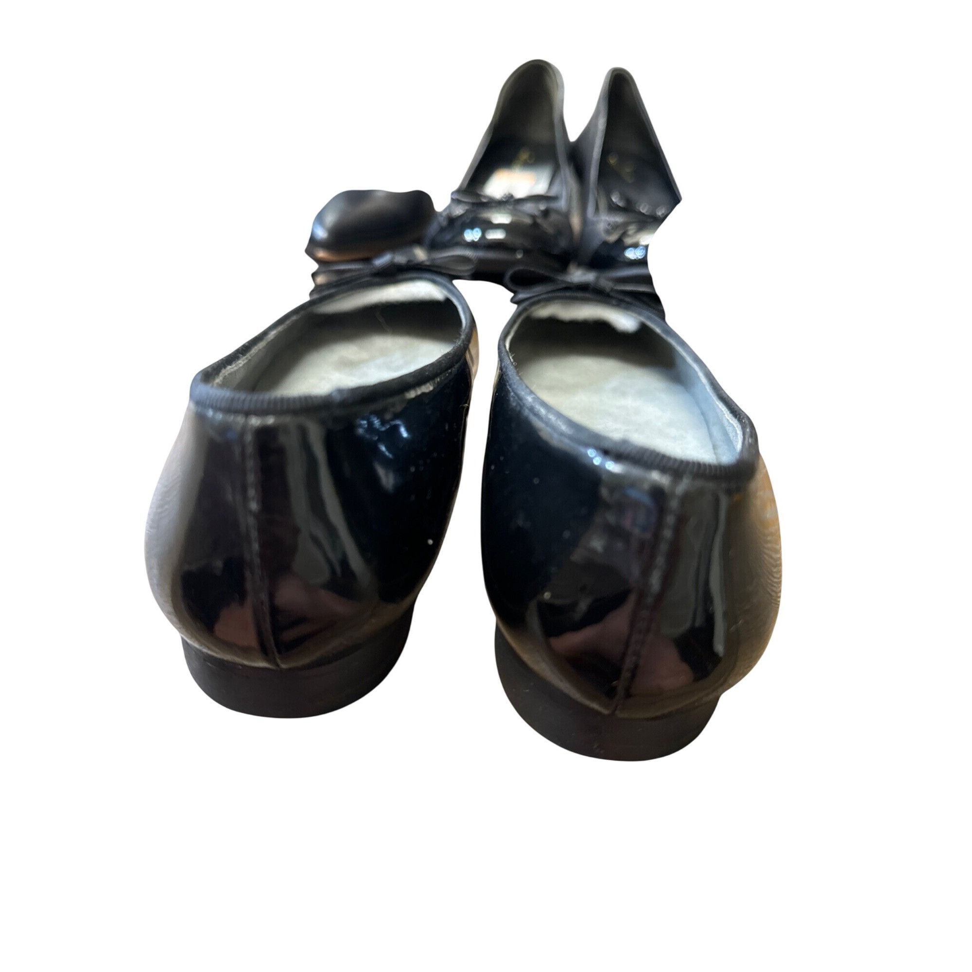 Stuart Weitzman Stuart Weitzman Womens Black Patent Leather Ballet Flats Wit Size US 6.5 / IT 36.5 - 6 Thumbnail