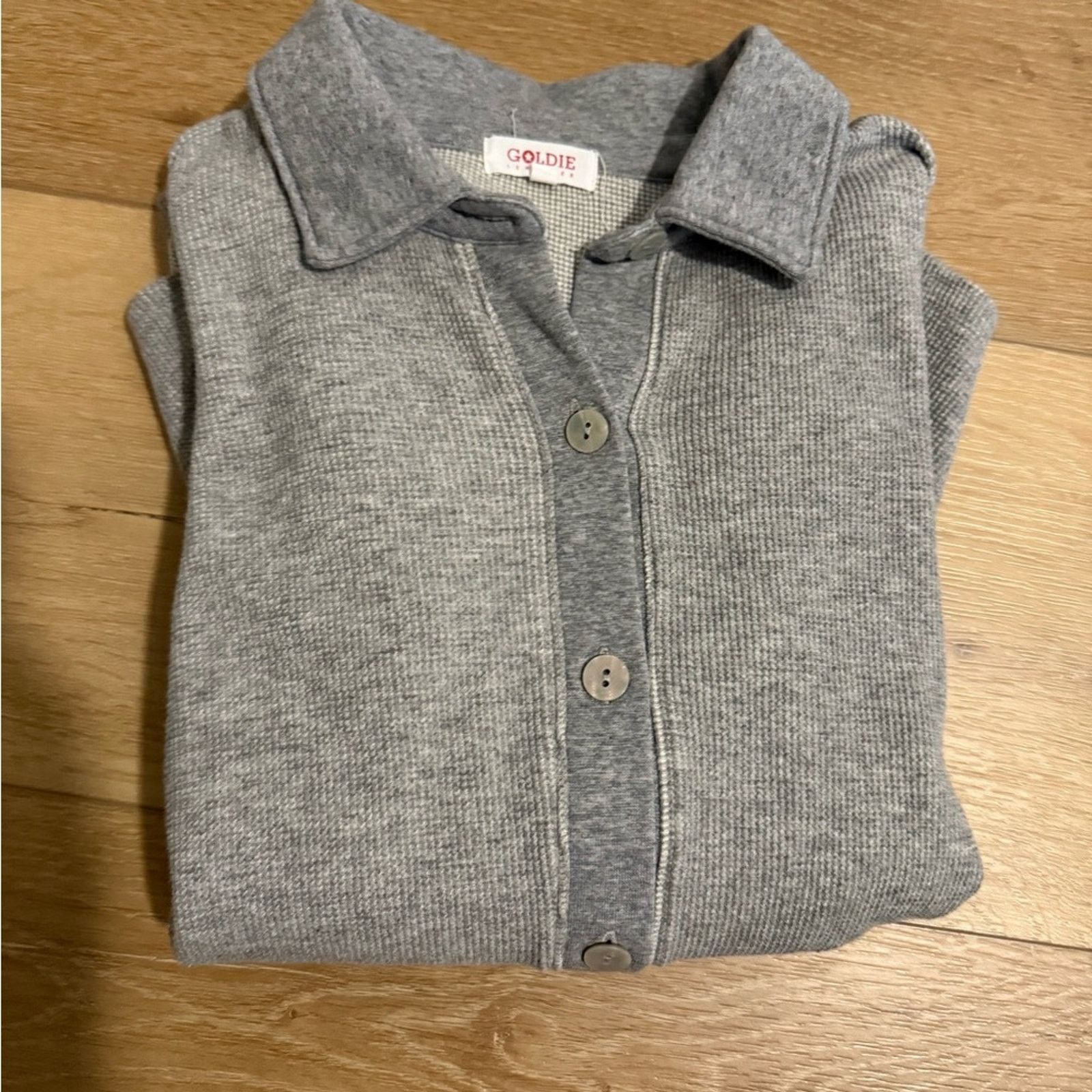 Other Goldie Lewinter Waffle Collared Cardigan - S - $175 Size S / US 4 / IT 40 - 2 Thumbnail