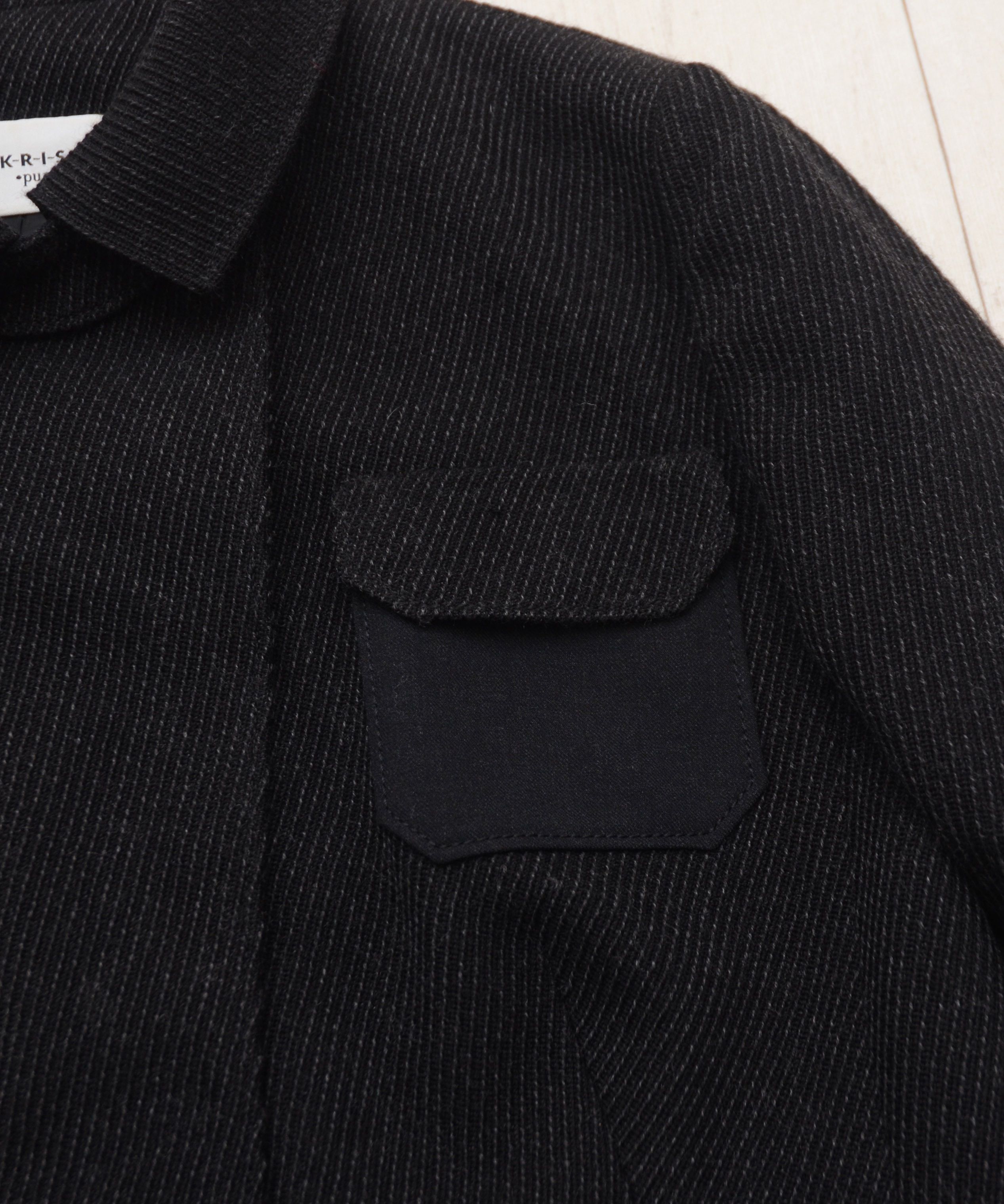 Akris × Designer Luxury Akris Punto Black Wool Coat Blazer Jacket Coudroy Size M / US 6-8 / IT 42-44 - 4 Thumbnail