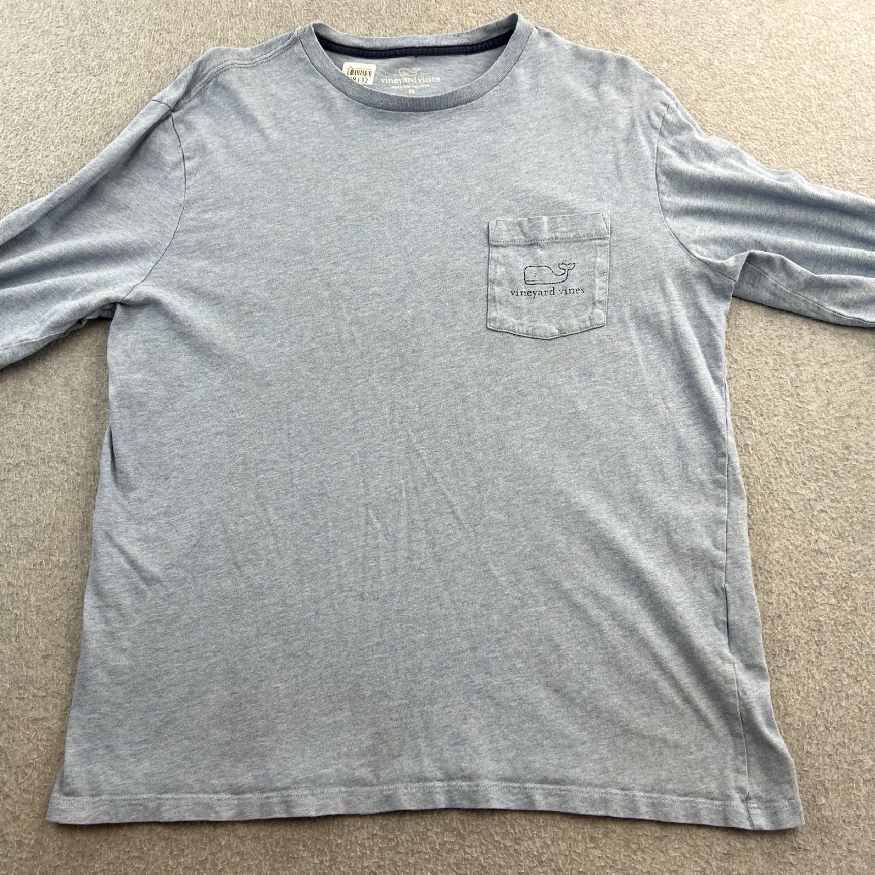 Vineyard Vines Vineyard Vines Shirt Mens Medium Blue Long Sleeve Pocket Whale Logo Spellout Size US M / EU 48-50 / 2 - 4 Thumbnail