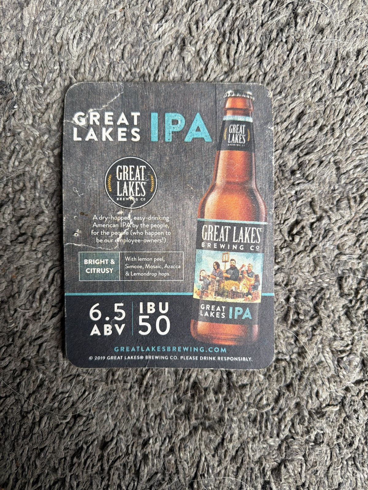 Hypebeast 2019 Great Lakes Brewing Co. Beer Coaster Size ONE SIZE - 2 Thumbnail