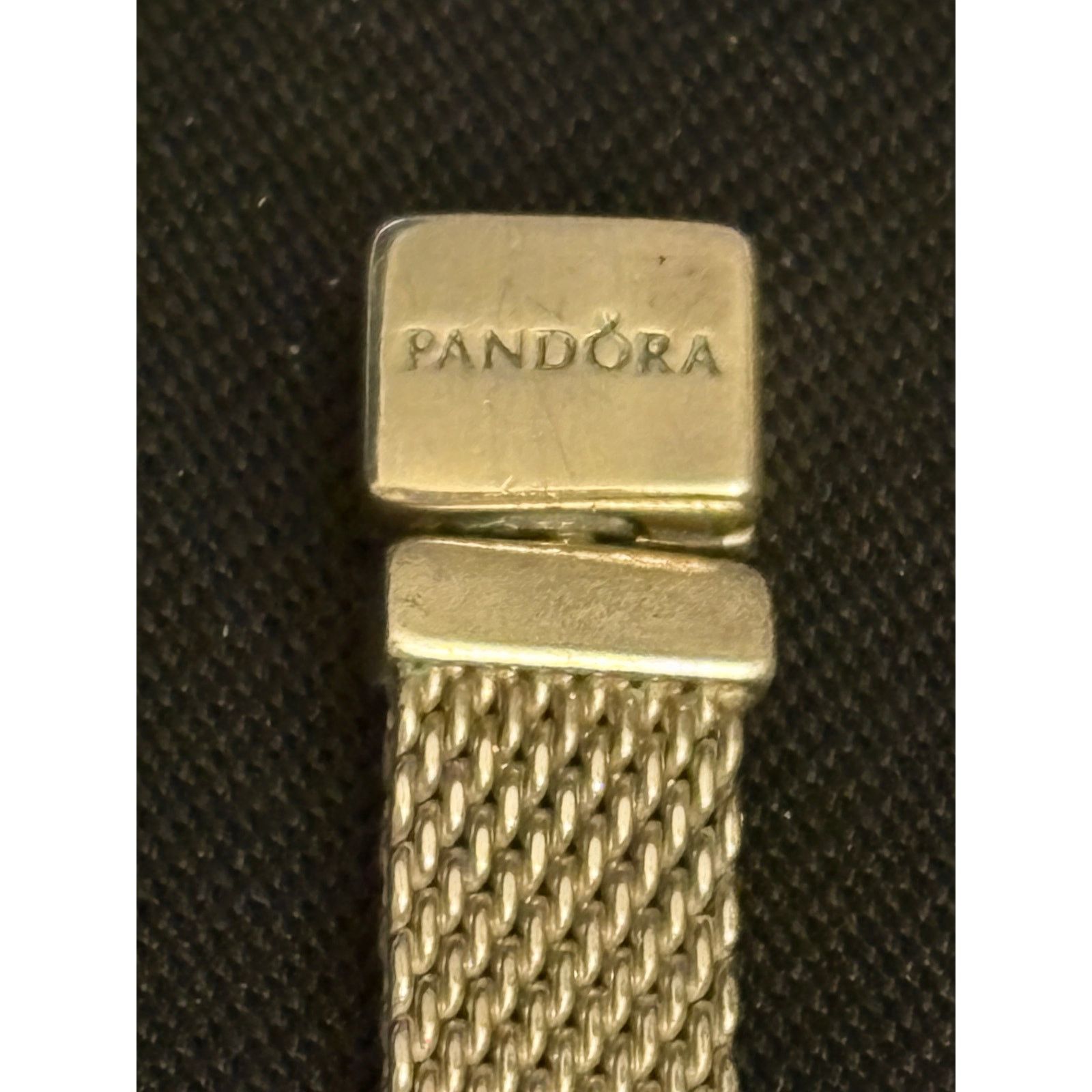 pandora Pandora S925 ALE Sterling Silver Mesh Bracelet 6.25" Charm Size ONE SIZE - 4 Thumbnail