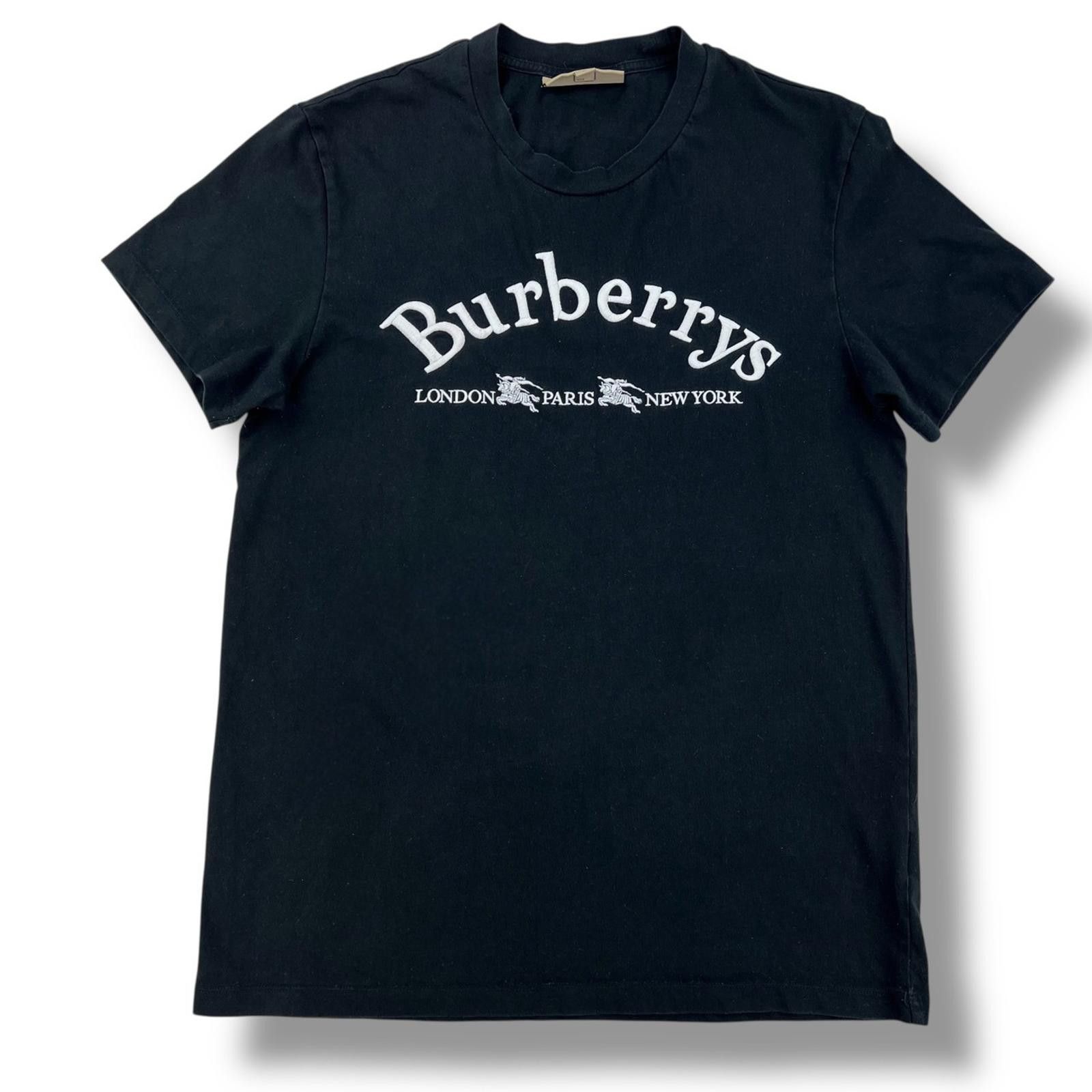 Burberry Burberry Archive Logo Embroidered Black T Shirt Size US M / EU 48-50 / 2 - 2 Thumbnail