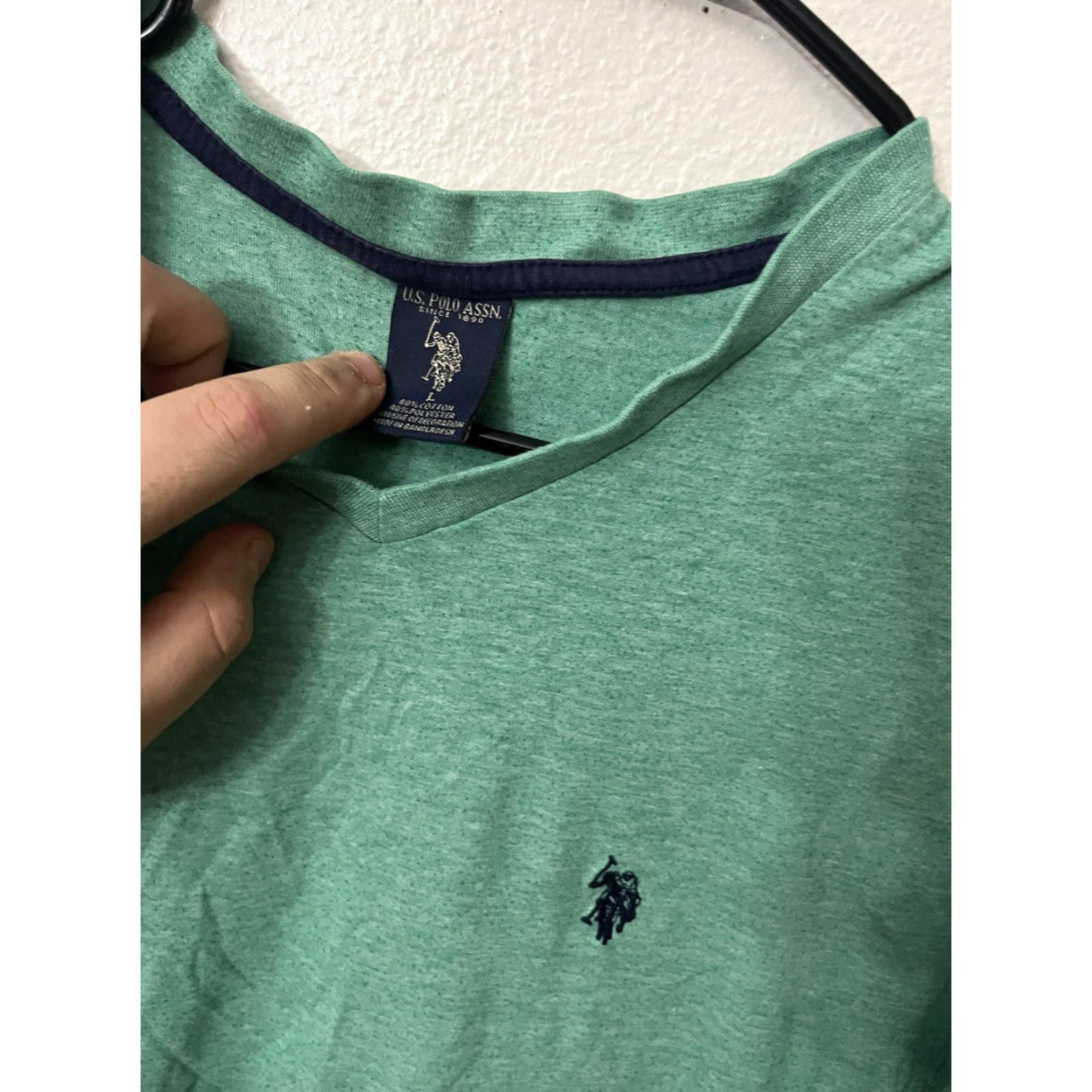 Polo Ralph Lauren VINTAGE Polo Ralph Lauren T-Shirt OR Polo Ralph Lauren Shirt - Men - T-Shirt - Short Sleeve - V-Neck - Green - Large - Logo Pony - Casual Tee Size US L / EU 52-54 / 3 - 3 Thumbnail