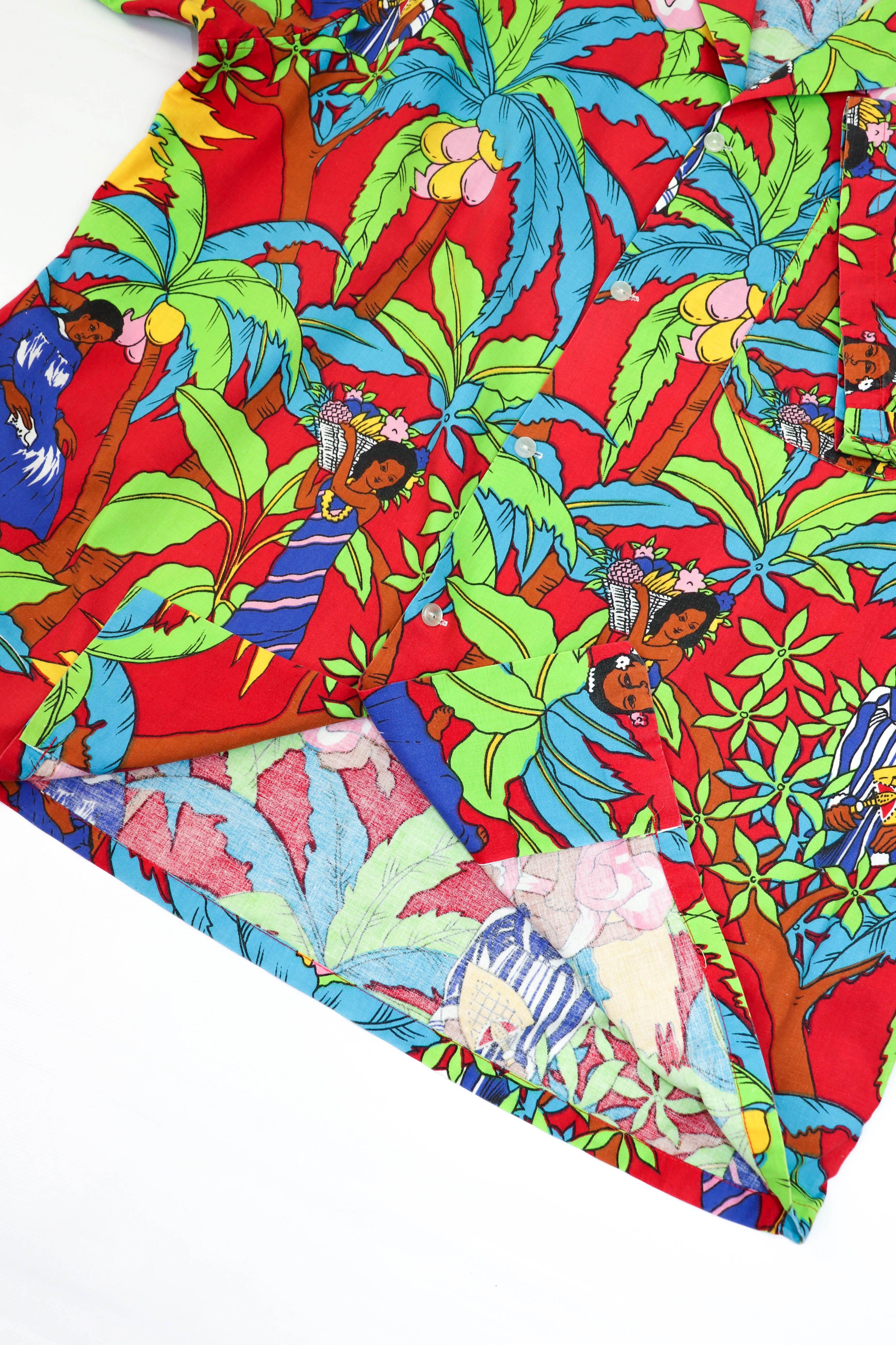 Vintage L' Homme-Chic Tahiti Vintage Graphics Hawaiian Aloha Shirt Size US XXL / EU 58 / 5 - 12 Thumbnail