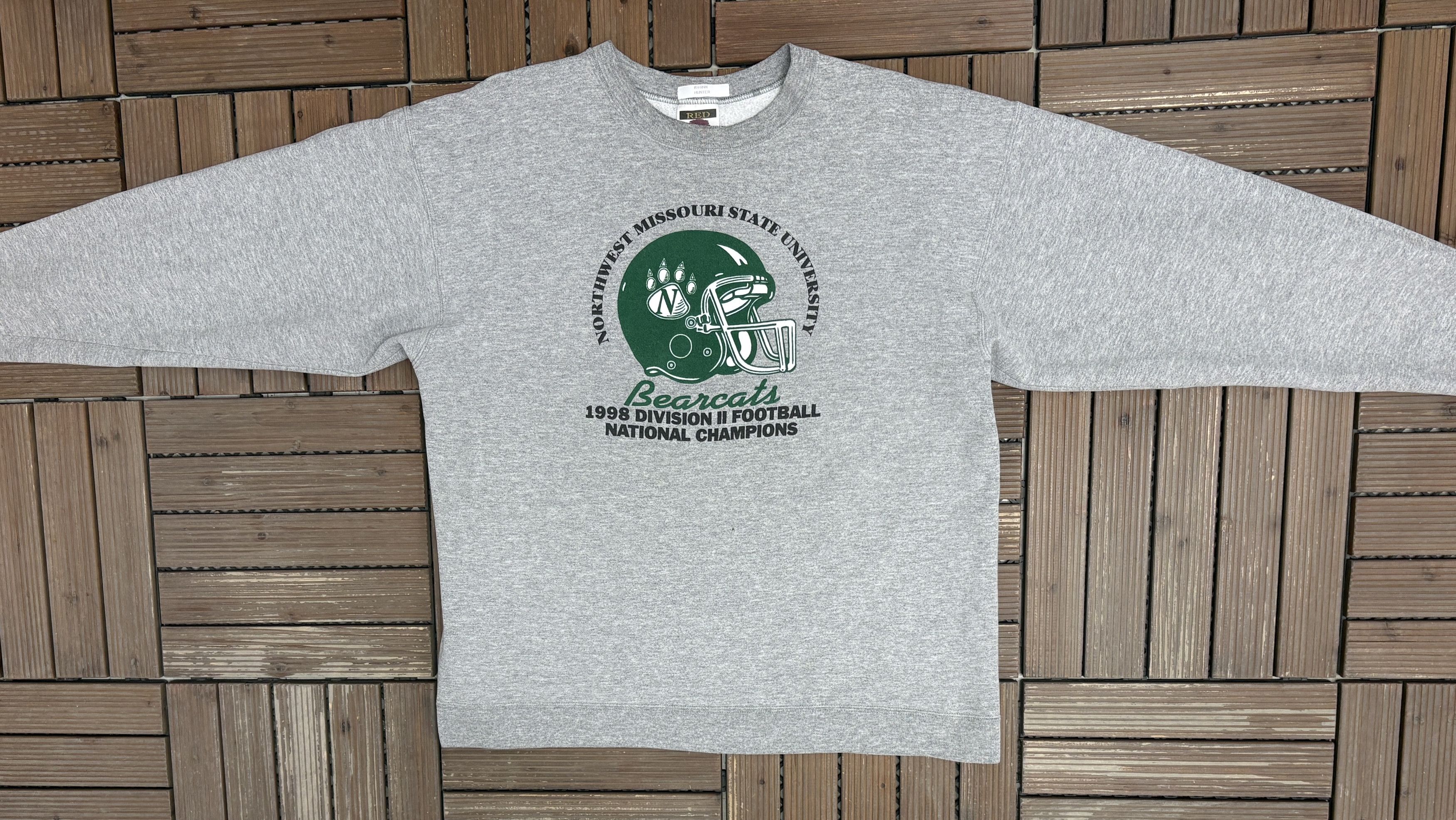 Vintage Northwest Missouri State Bearcats Champions 1998 Crewneck Size US XL / EU 56 / 4 - 3 Thumbnail