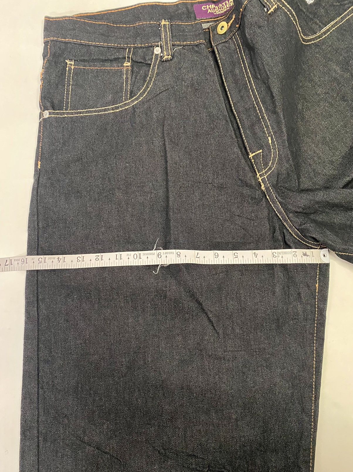 Christian Audigier Vintage Christian Audigier Raw Denim Jorts Size US 40 / EU 56 - 11 Thumbnail