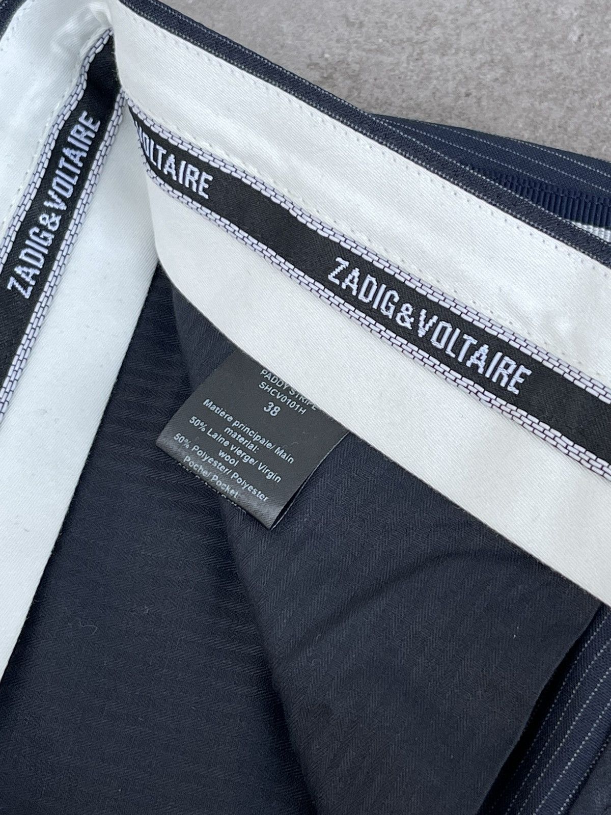 Zadig & Voltaire !DS! Zadig & Voltaire Paddy Stripe Wool Navy Casual Pants Size US 30 / EU 46 - 18 Thumbnail