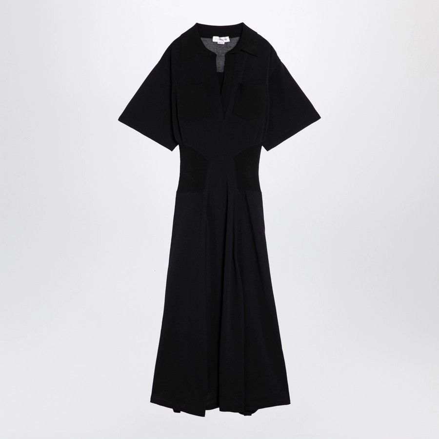 Victoria Beckham o1d2blof1124 Semi-Transparent Long Dress in Black Size M / US 6-8 / IT 42-44 - 1 Thumbnail