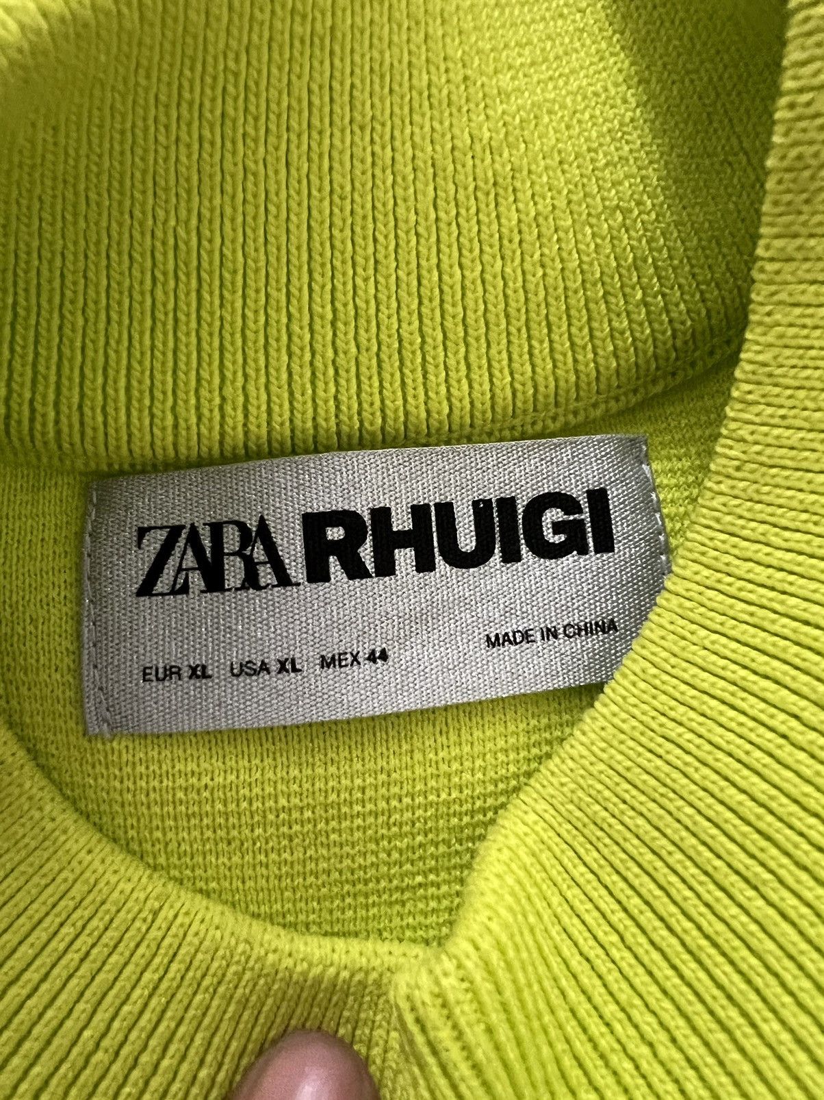 Rhude × Zara Rhude Neon sweater 2022 collection Size US XL / EU 56 / 4 - 3 Thumbnail