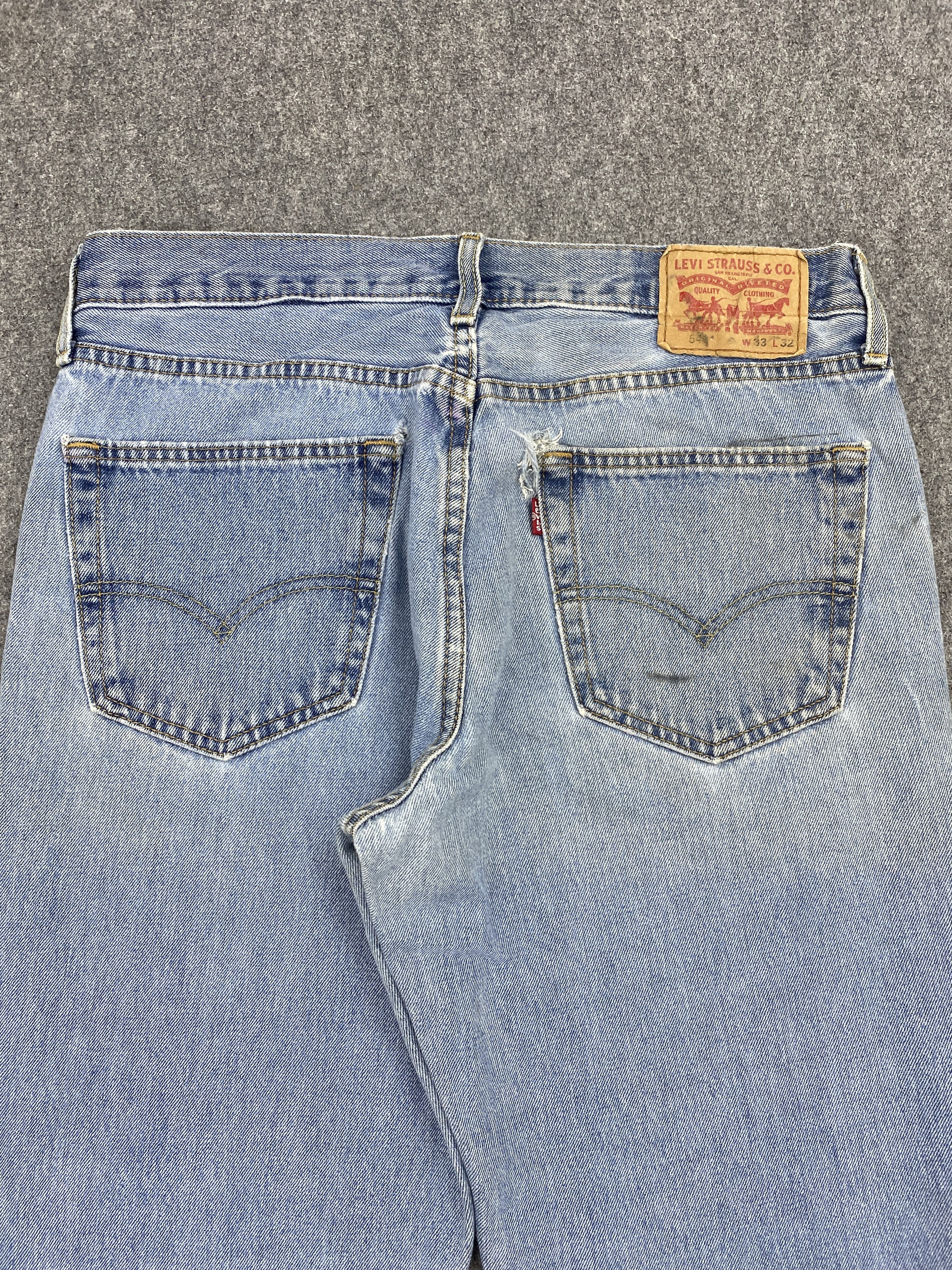 Levi's × Vintage Vintage Levis 541 Light Blue Washed Jeans Size US 34 / EU 50 - 4 Thumbnail