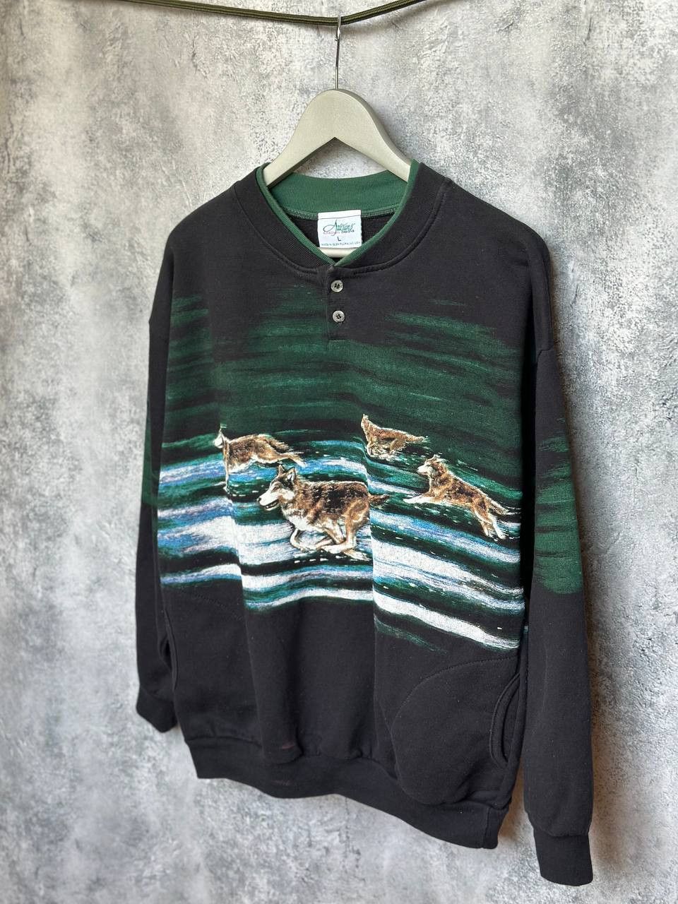 Artisan Lab Artisans SunSchein Designs Wolf Pack Graphic Sweater USA Size US L / EU 52-54 / 3 - 2 Thumbnail