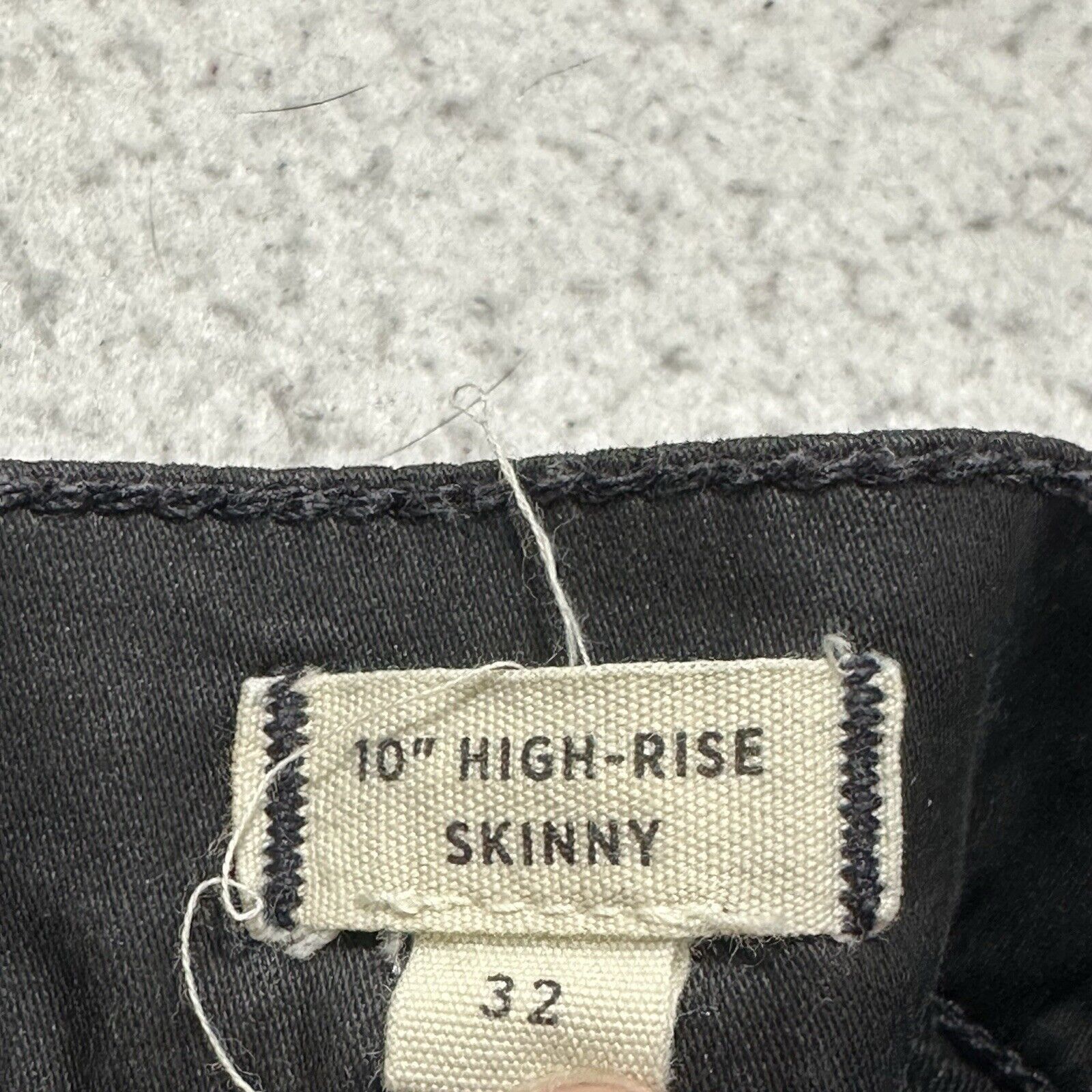 Madewell Madewell Women's 32 Black 10" High-Rise Skinny Jeans Coated Size 32" / US 10 / IT 46 - 6 Thumbnail