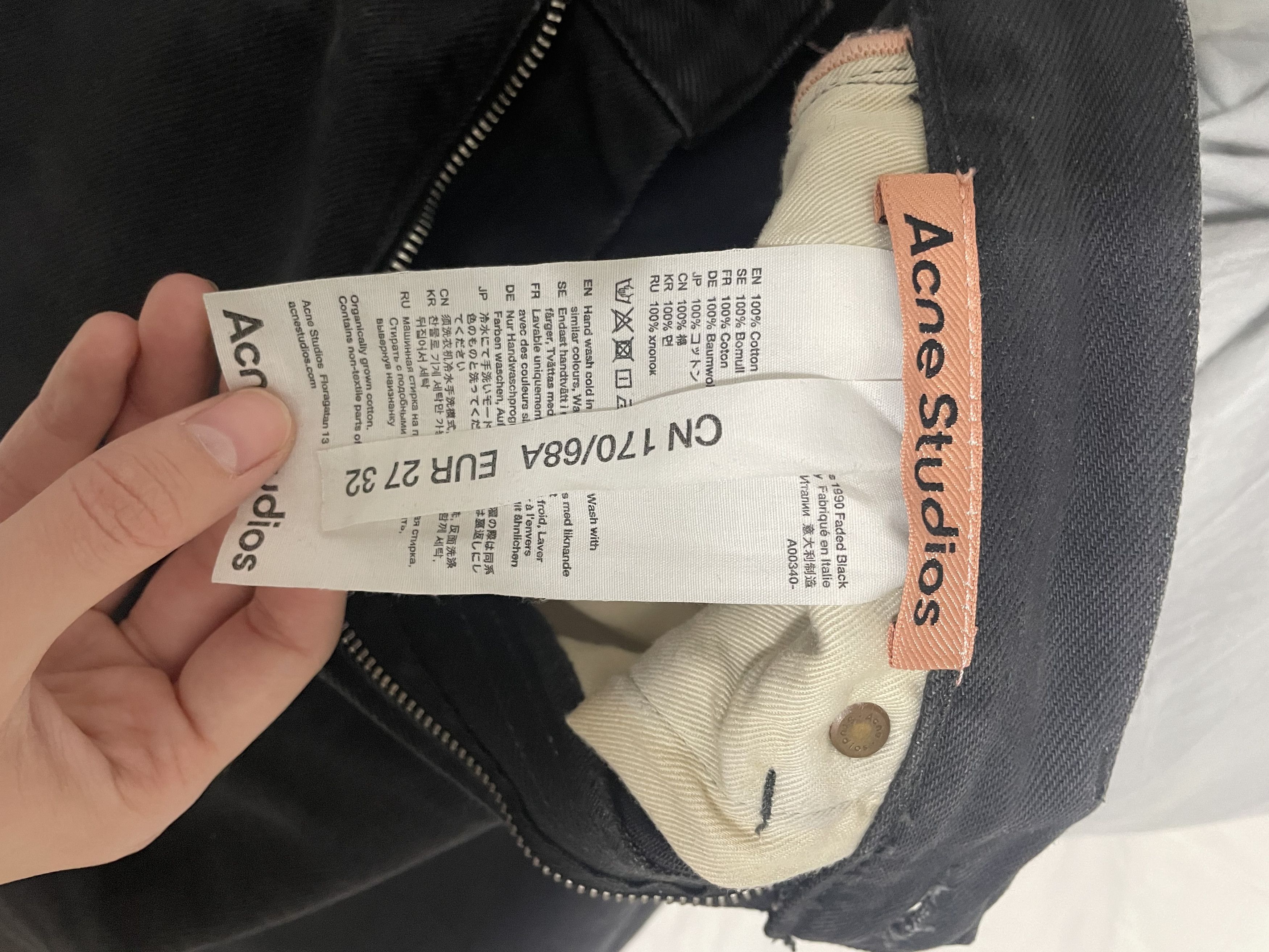 Acne Studios Acne Studios 1990 Faded Black Jeans Size 27" / US 4 / IT 40 - 4 Thumbnail