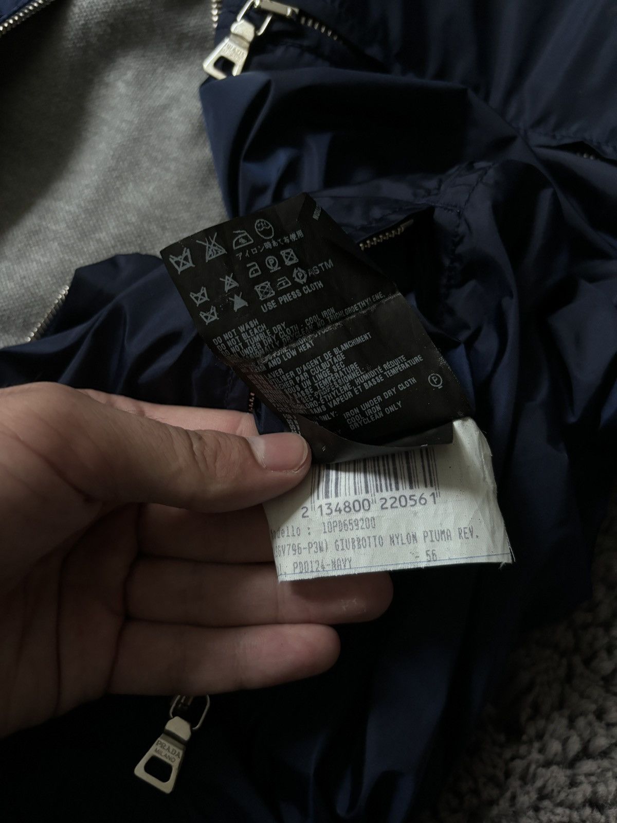 Prada × Vintage Prada jacket vintage red tab double side nylon blue bomvers Size US L / EU 52-54 / 3 - 17 Thumbnail