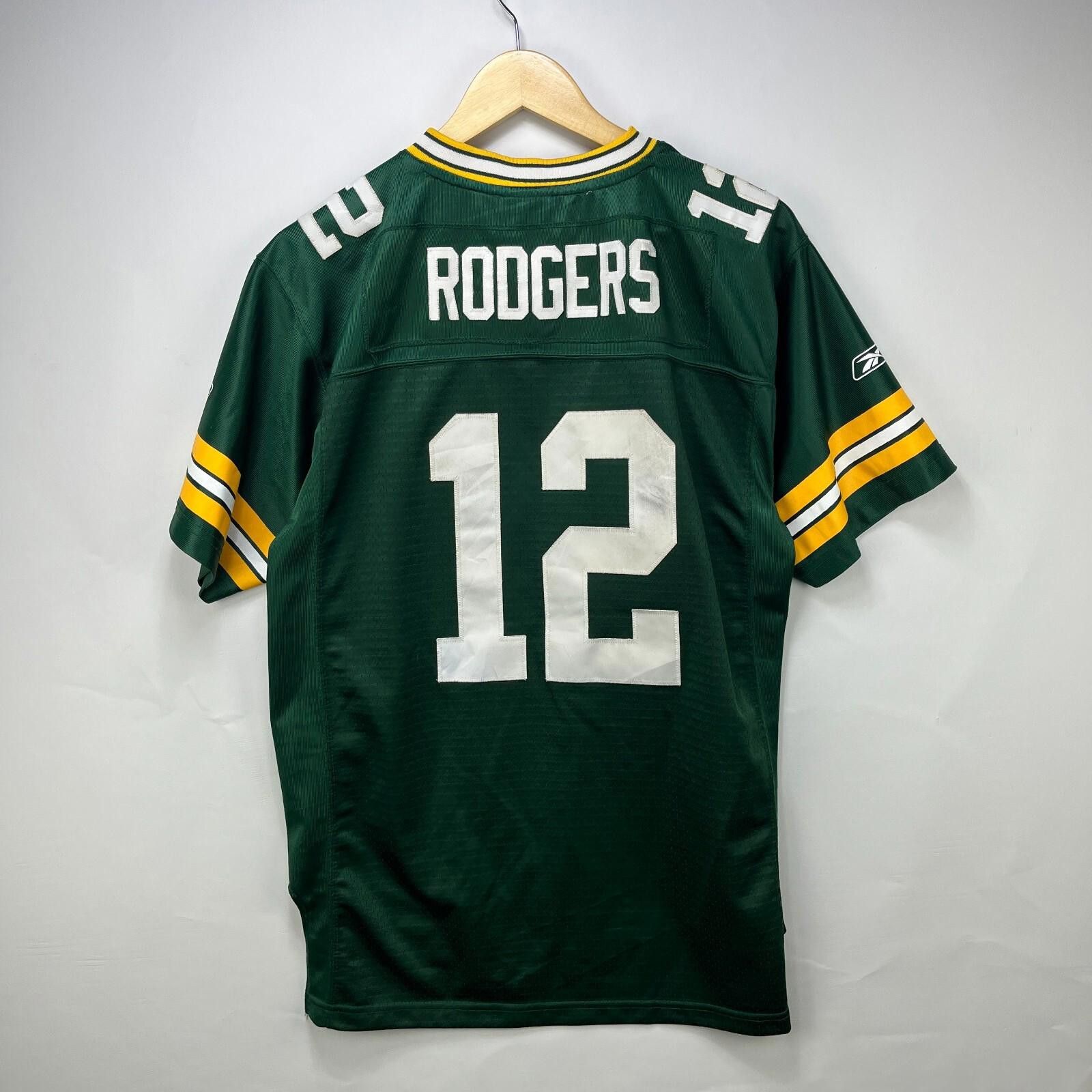 Reebok Vintage Green Bay Packers NFL Jersey Aaron Rogers Youth XL Size ONE SIZE - 4 Thumbnail