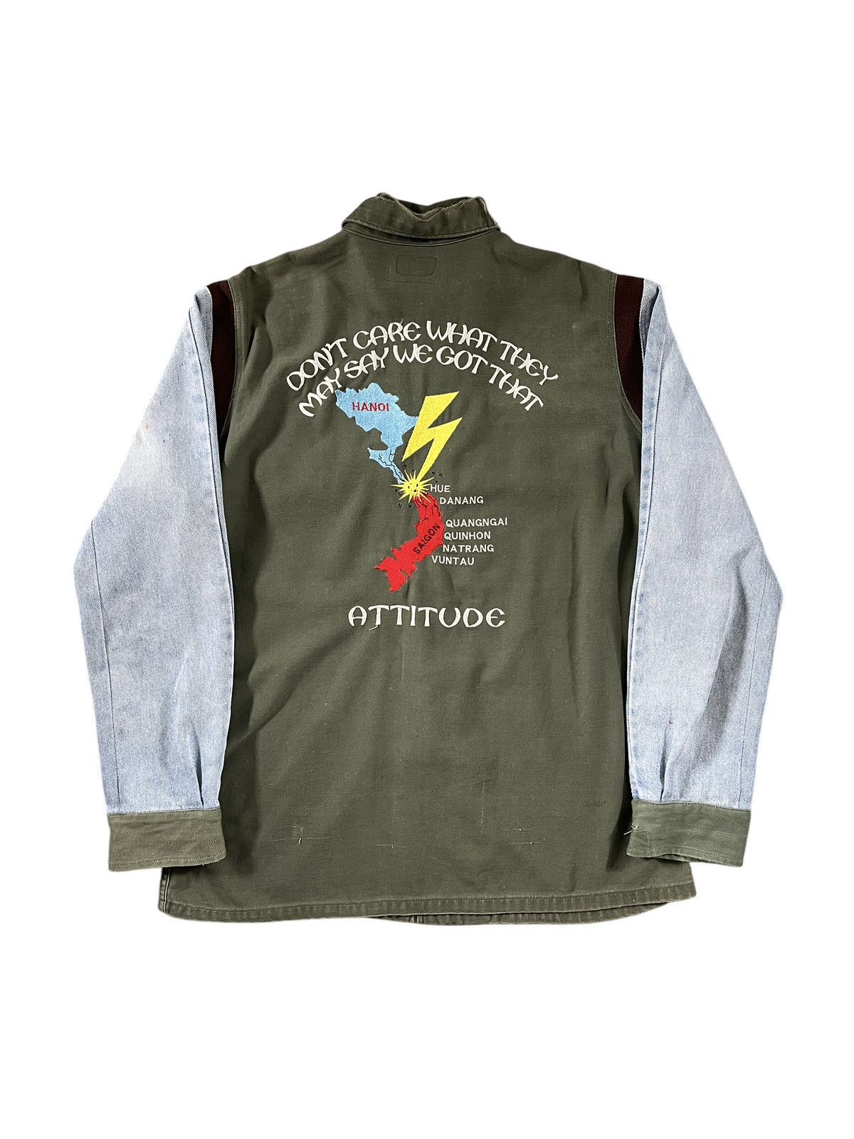 Japanese Brand Noise Craft Rebuilt Hybrid Army Button Shirt Size US L / EU 52-54 / 3 - 2 Thumbnail