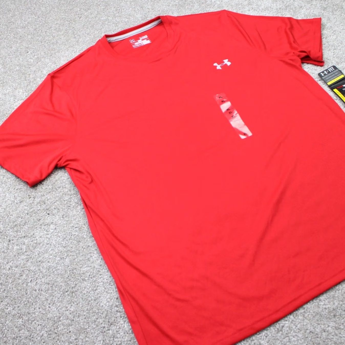 Under Armour Under Armour Shirt Mens XL Red UA HeatGear Loose Fit Short Sleeve Anti-Odor NWT Size US XL / EU 56 / 4 - 6 Thumbnail