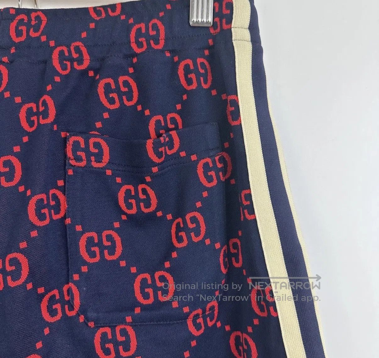 Gucci Blue Patterned Shorts with Side Stripes. Size US 32 / EU 48 - 5 Thumbnail