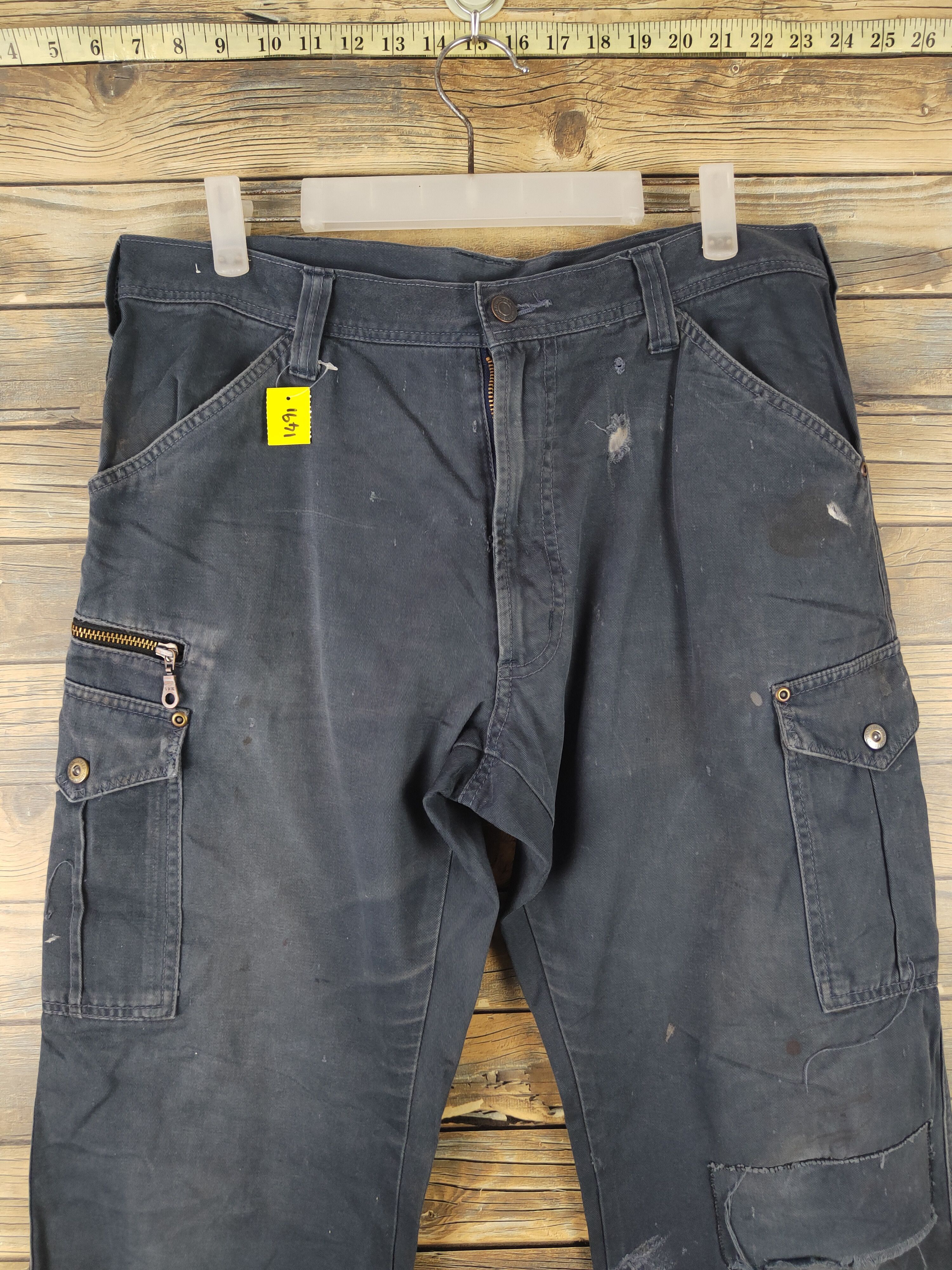 Japanese Brand DL GW Navy Multipocket Tactical Cargo Pants #1491 Size US 34 / EU 50 - 2 Thumbnail