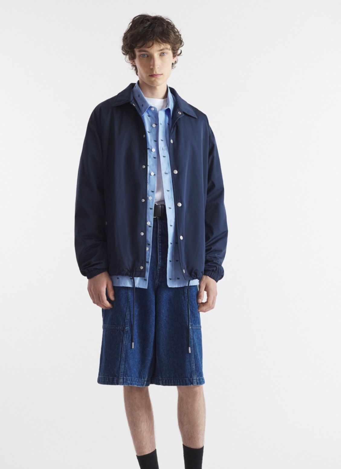 Maison Kitsune Coach Jacket Navy Size US M / EU 48-50 / 2 - 2 Thumbnail
