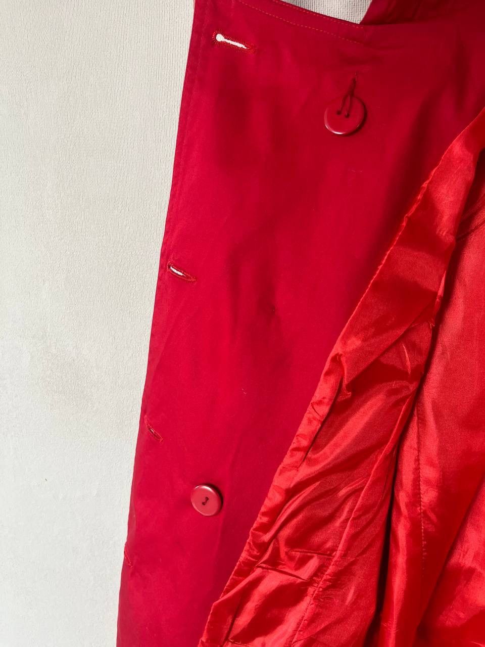 Max Mara MaxMara Red Belted Double-Breasted Trench Coat Mid-Length Size M / US 6-8 / IT 42-44 - 8 Thumbnail