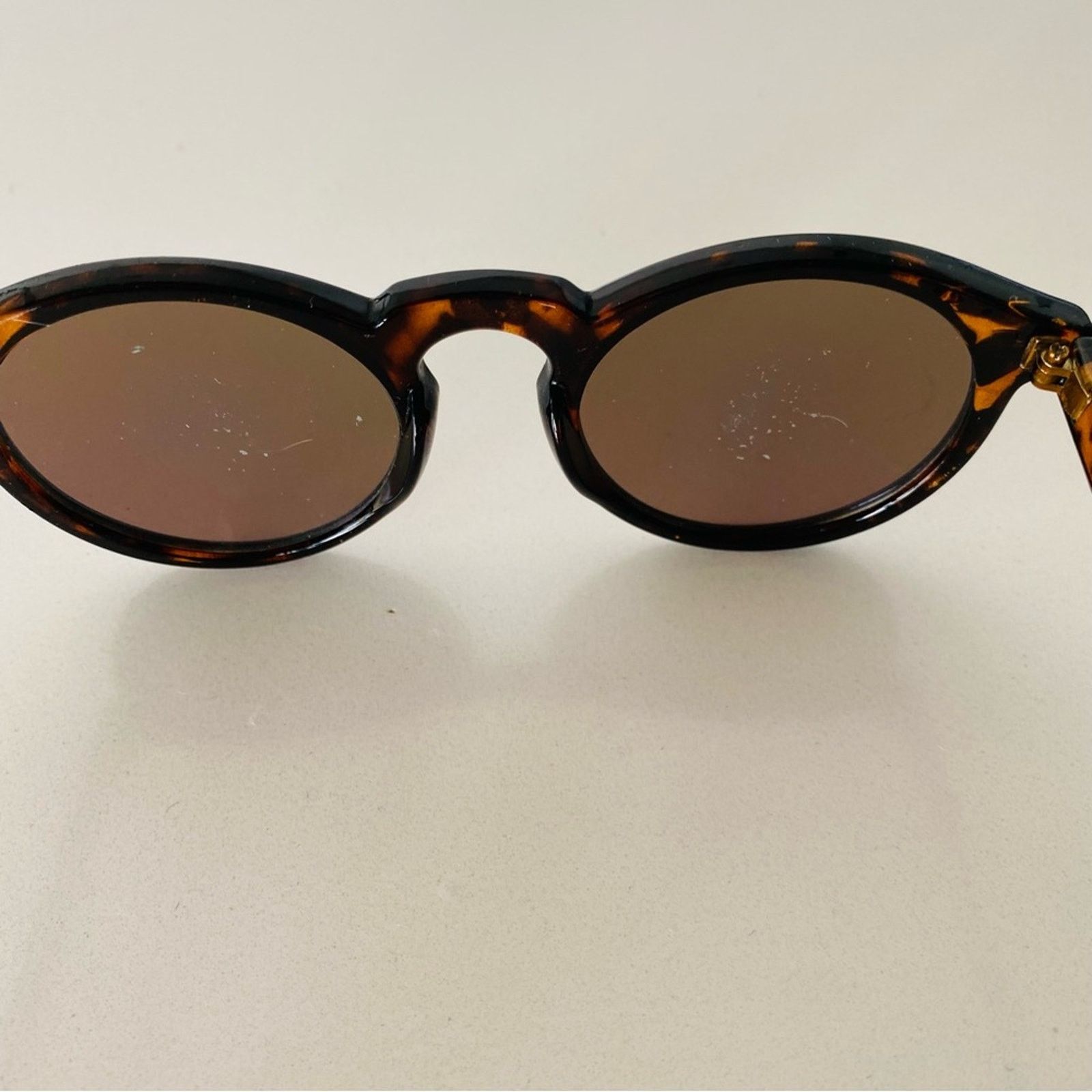 Nordstrom Round Black Brown Tan Tortoiseshell Plastic Blue Sunglasses Size ONE SIZE - 10 Thumbnail