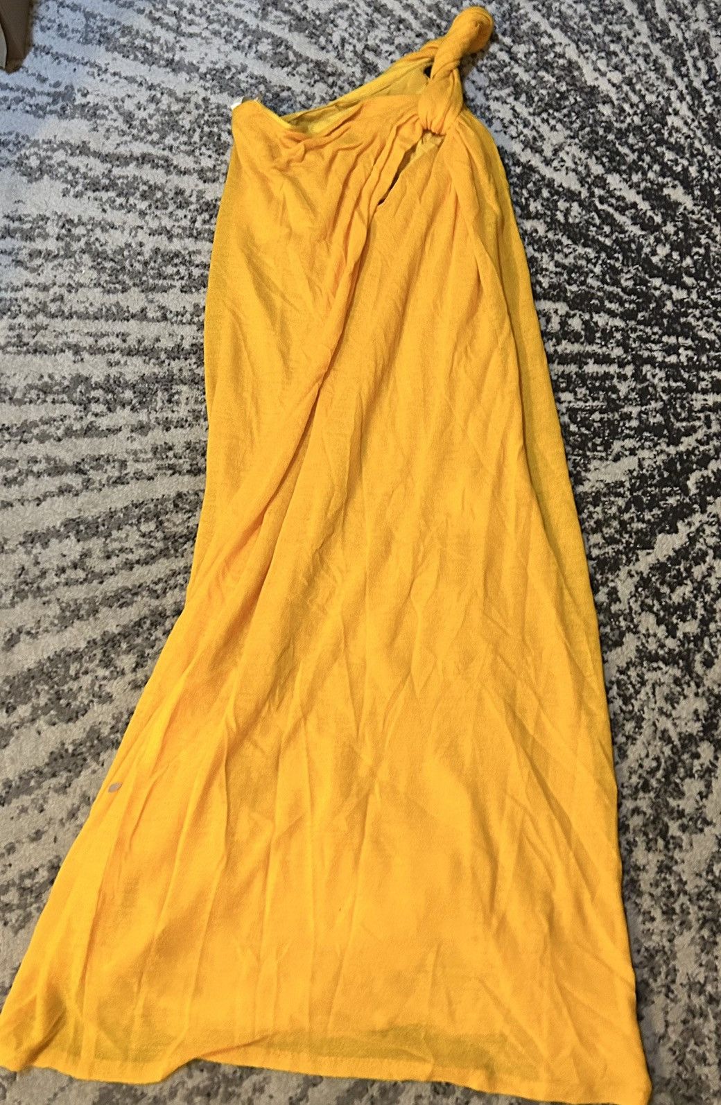 Chloe CHLOÉ One-shoulder Knotted Pleated Wool Gown Maxi Dress Size S / US 4 / IT 40 - 2 Thumbnail