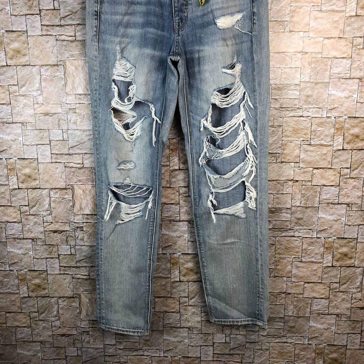 American Eagle Outfitters American Eagle Blue Distressed Denim Pants #A1006 Size 28" / US 6 / IT 42 - 3 Thumbnail