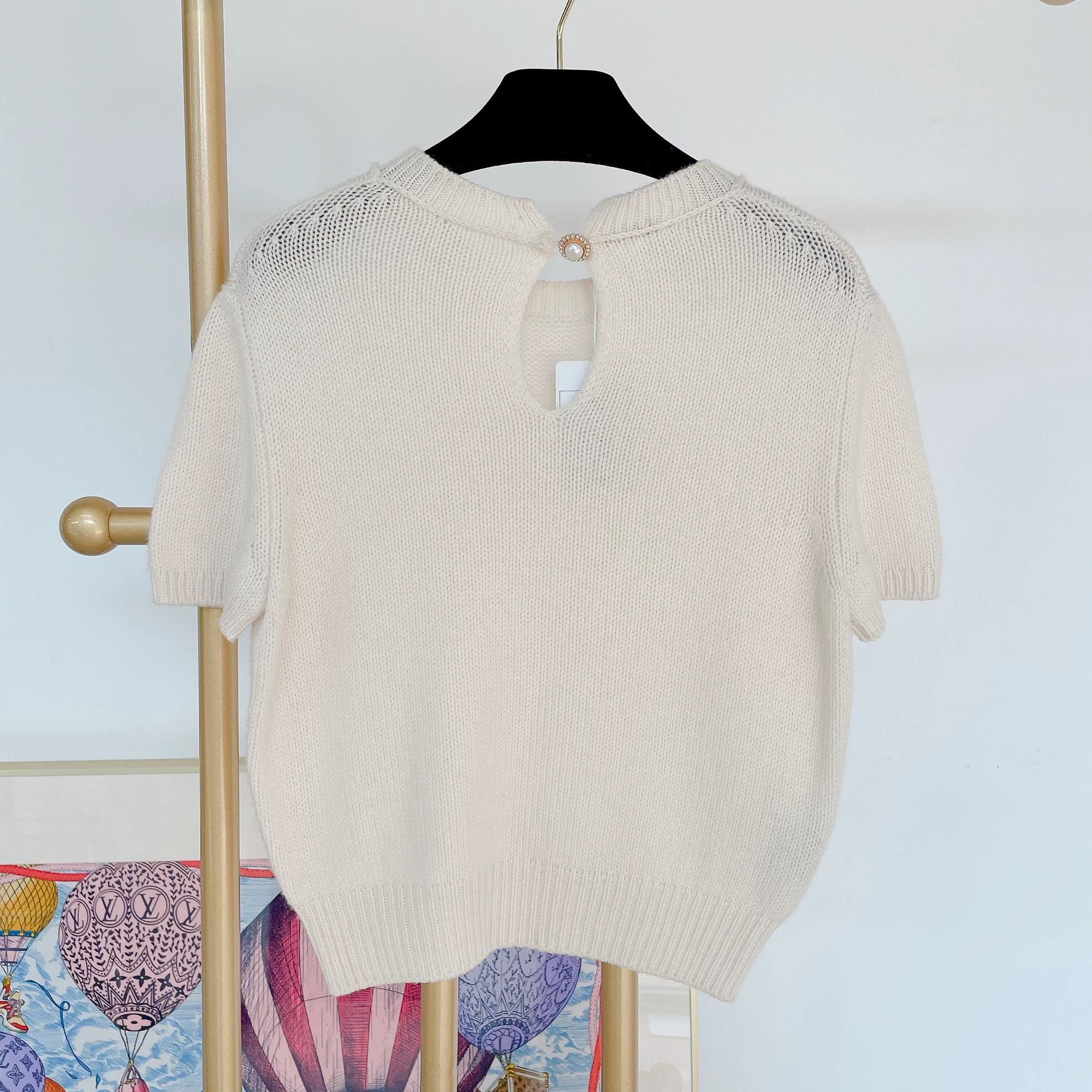 Miu Miu MIU MIU Off-White Knit Top 40 98 New Size S / US 4 / IT 40 - 2 Thumbnail