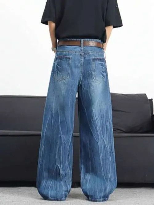 Jean GOTHIC Opium Y2K washed jeans pants Size US 36 / EU 52 - 2 Thumbnail
