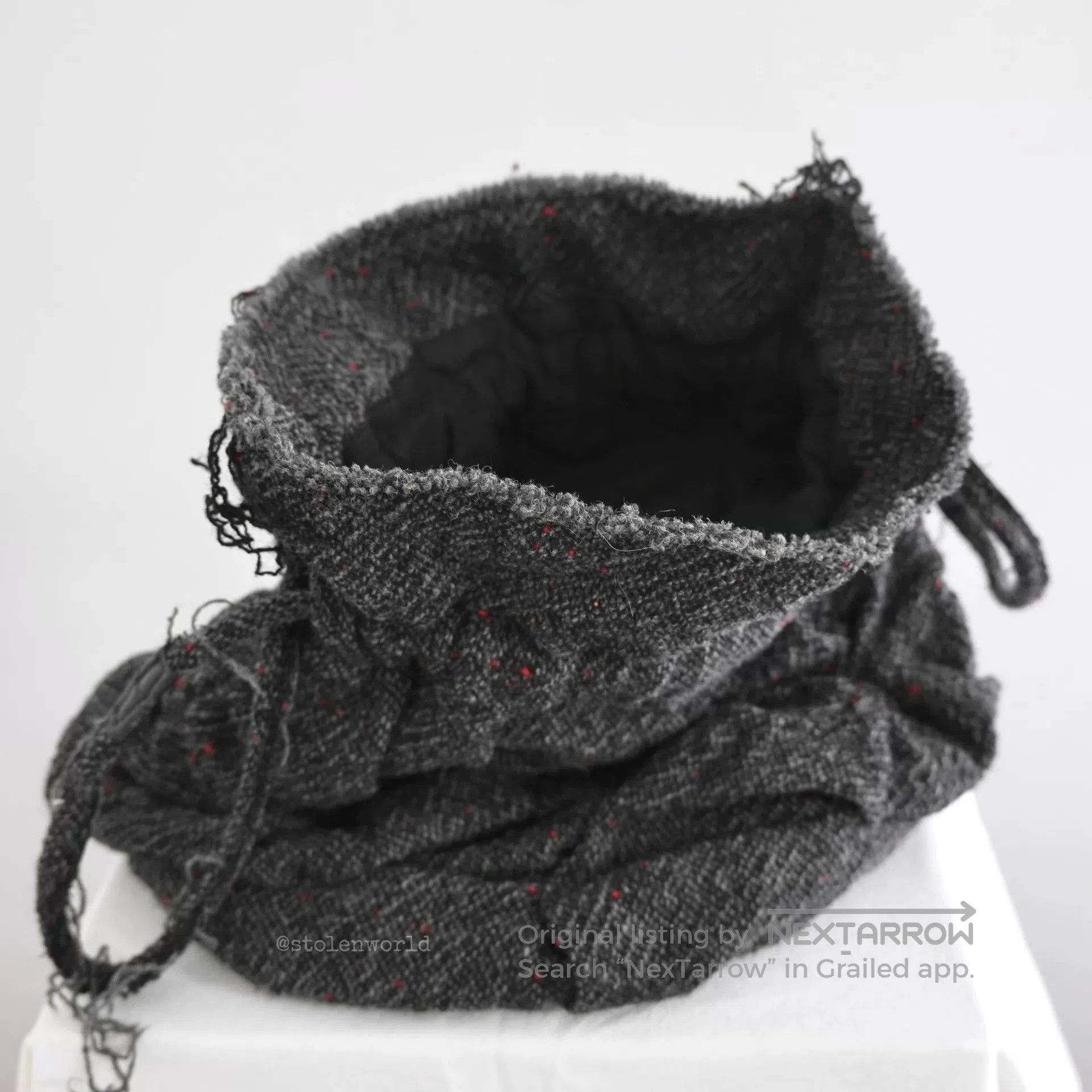 Junya Watanabe charming wool round bag with drawstring. Size ONE SIZE - 3 Thumbnail