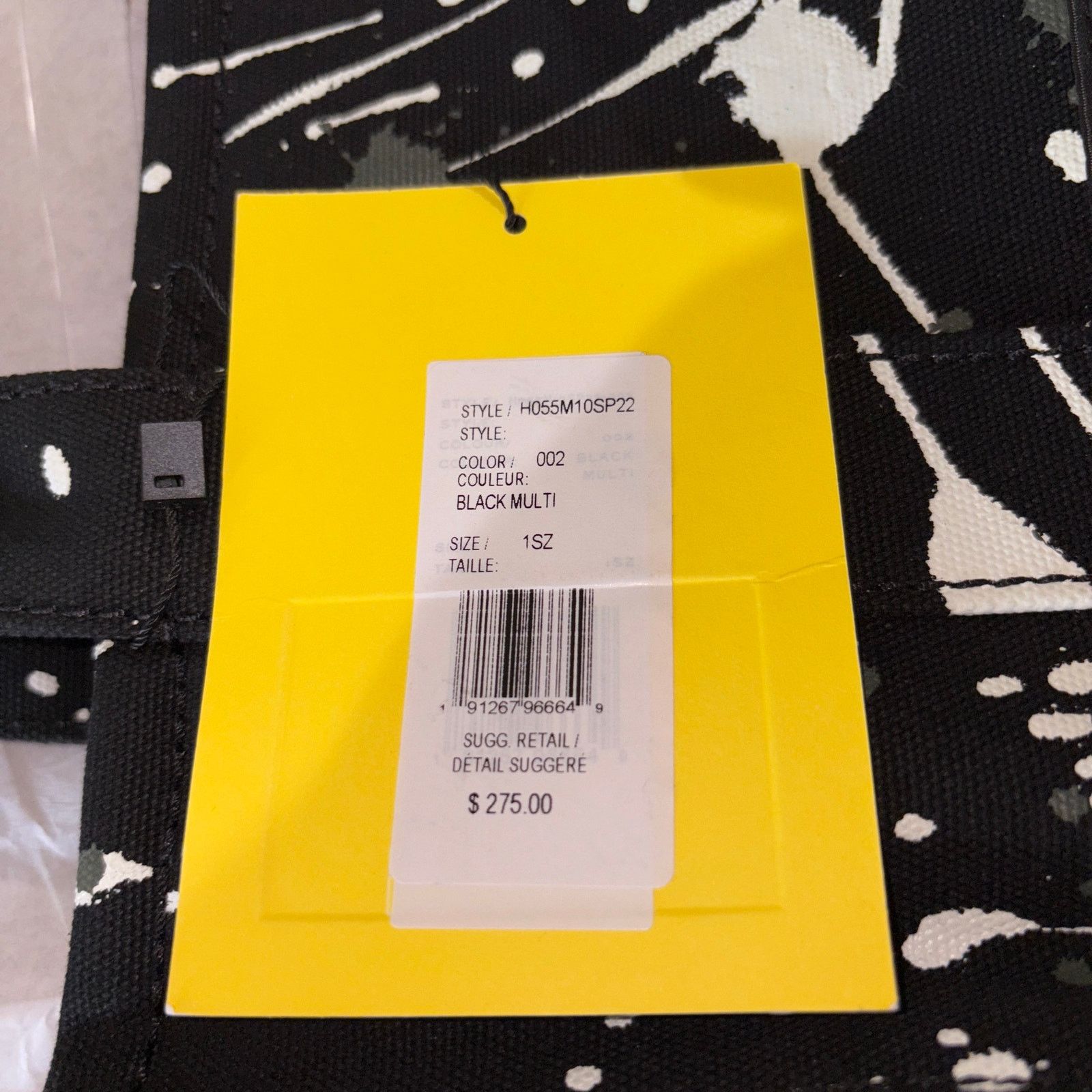 Marc Jacobs Marc Jacobs Canvas Splatter Medium The Tote Bag Black NWT Size ONE SIZE - 6 Thumbnail