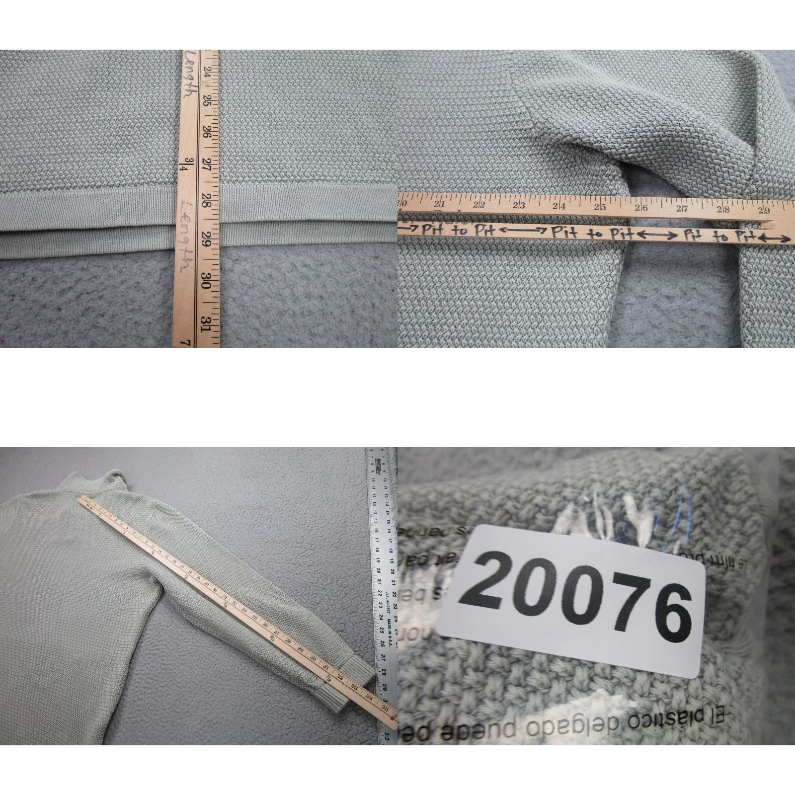 Carbon2Cobalt Carbon2Cobalt Pullover Sweater Mens 2XL Gray Knit 1/4 Zip Casual Outdoor Size US XXL / EU 58 / 5 - 8 Thumbnail