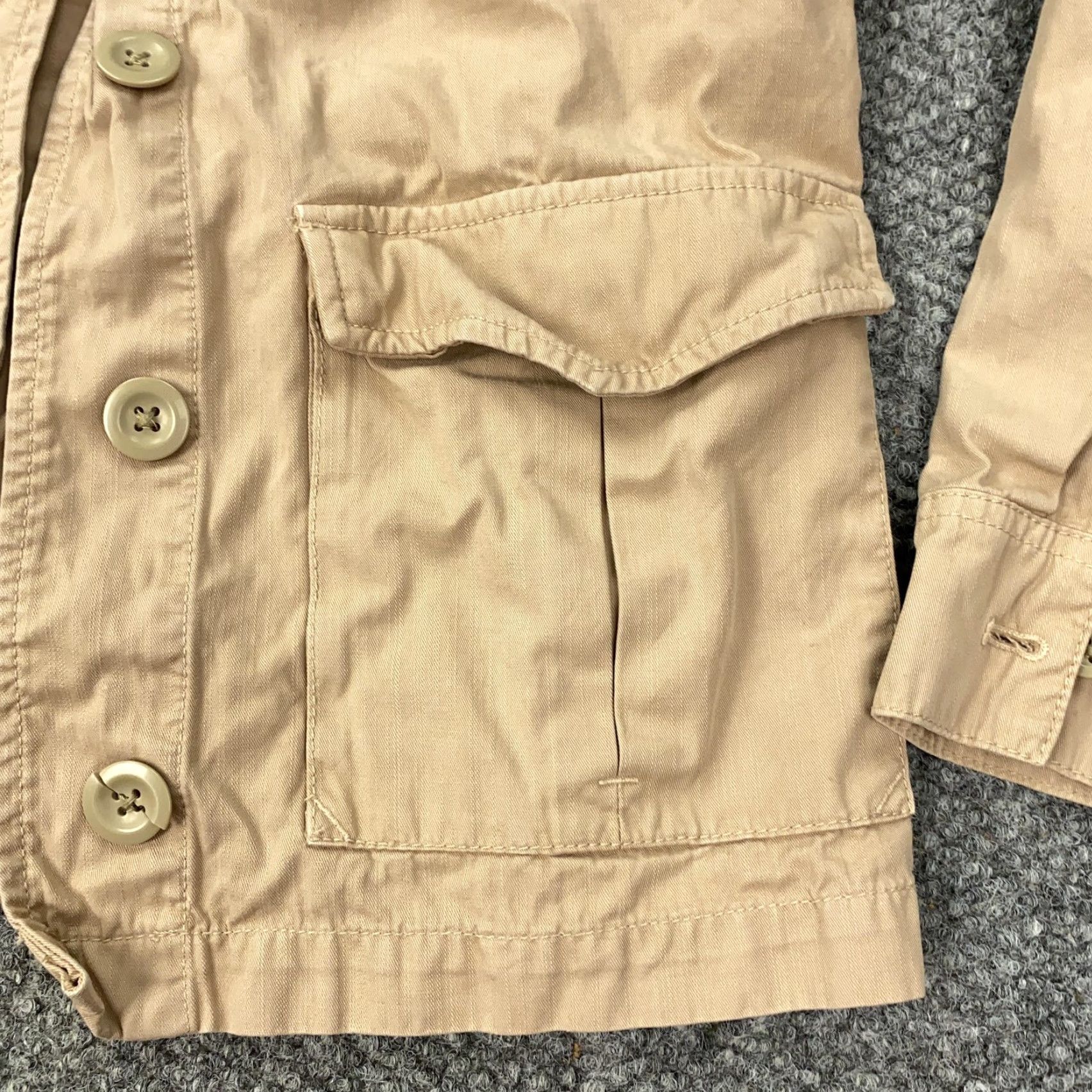 J.Crew J.Crew Military Jacket Mens Medium Twill Utility Casual Field Coat Beige Size M / US 6-8 / IT 42-44 - 6 Thumbnail