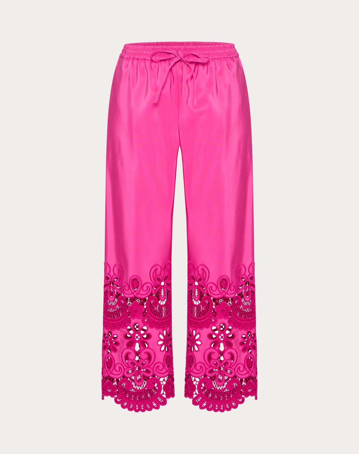 Valentino o1s1wg110525 Faille Brodeire Trousers in Pink Size 30" / US 8 / IT 44 - 1 Thumbnail