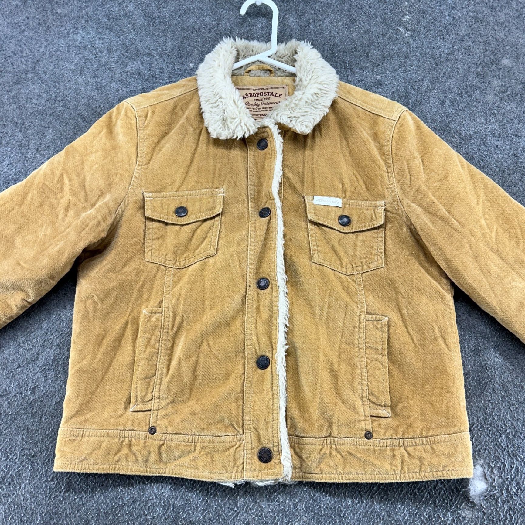 Vintage VINTAGE Aéropostale Jacket Womens L Brown Velour Quilted Trucker Y2K Jacket Coat Mens, Womens, Girls, Boys Size L / US 10 / IT 46 - 4 Thumbnail
