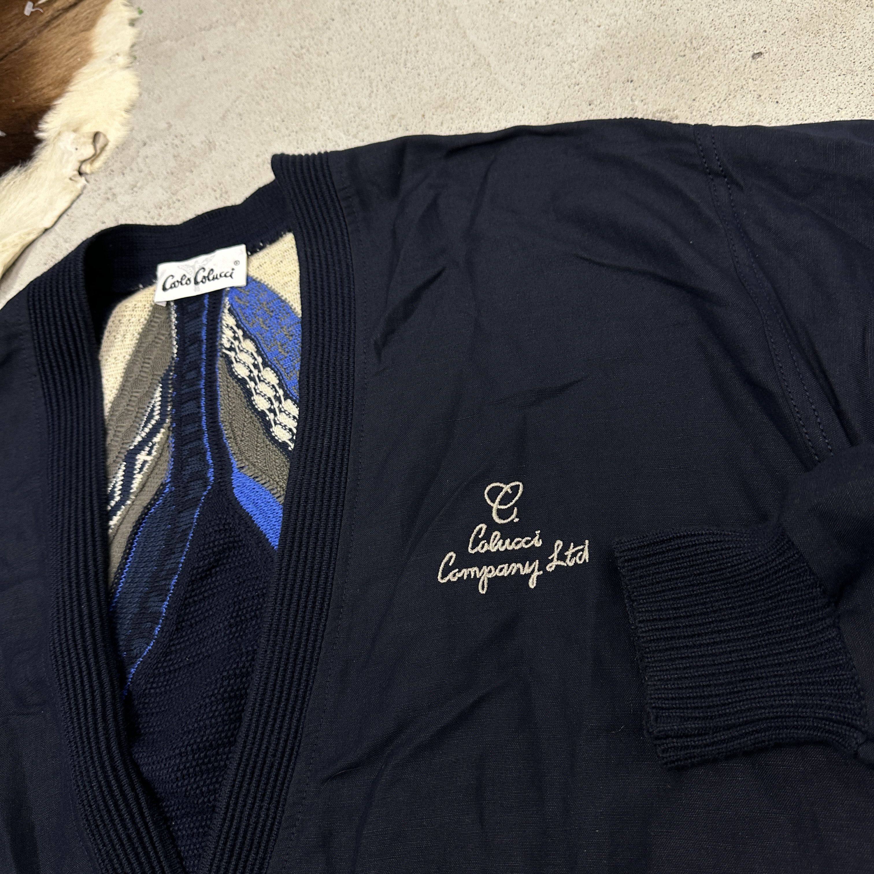 Carlo Colucci Vintage Casual Preppy Old Money Carlo Colucii Cardigan 00s Size US M / EU 48-50 / 2 - 2 Thumbnail