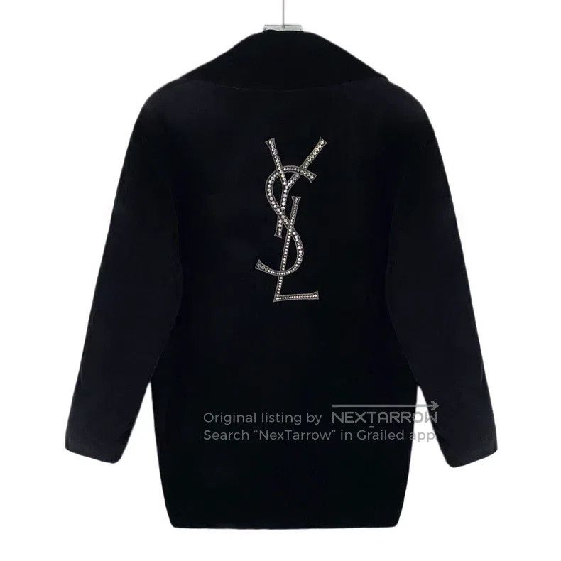 Saint Laurent Paris Saint Laurent Paris universal size Black Logo Diamond Encru Size US M / EU 48-50 / 2 - 2 Thumbnail