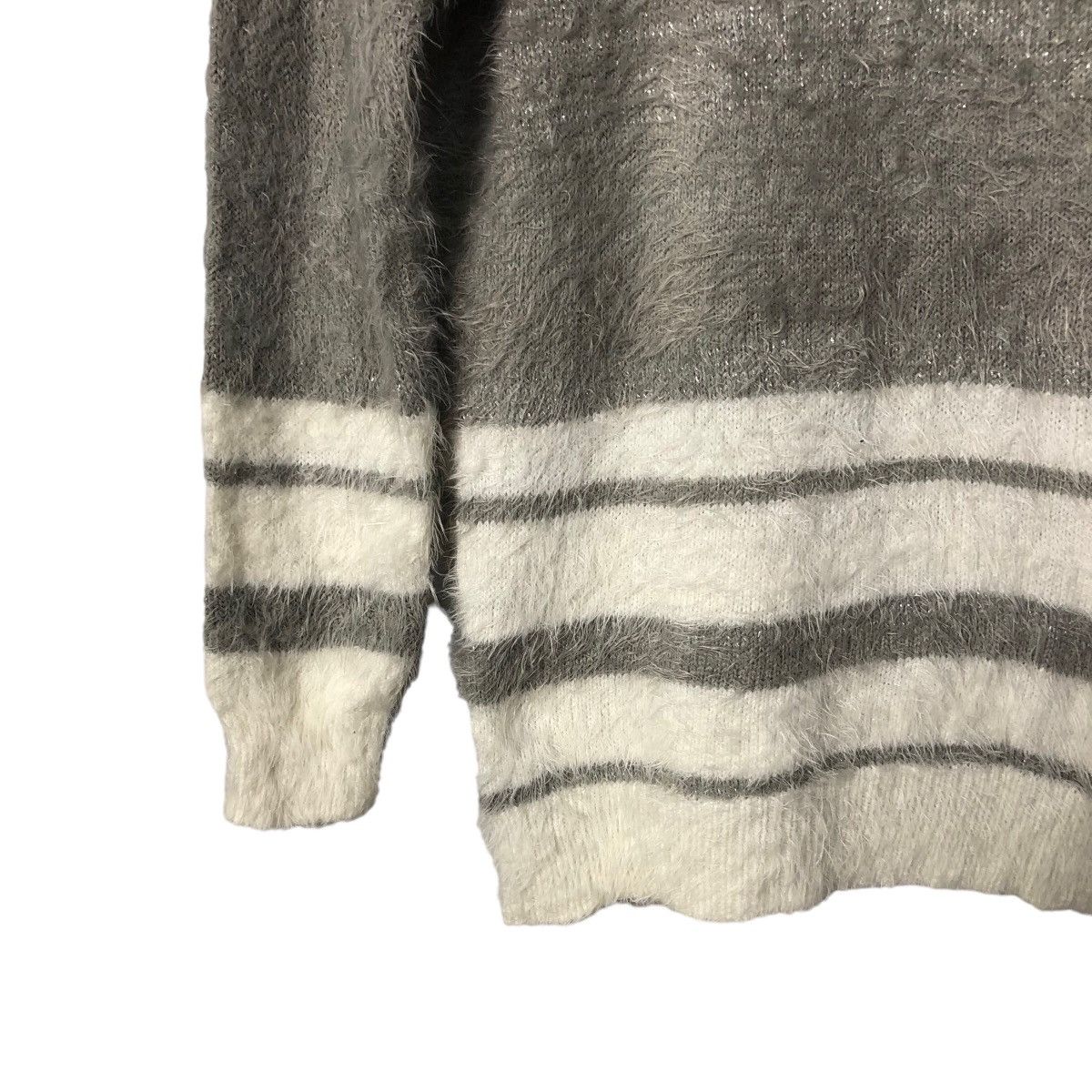 Homespun Knitwear Vintage Shoo La Rue Crewneck Mohair Striped Knitwear Sweater Size S / US 4 / IT 40 - 9 Thumbnail