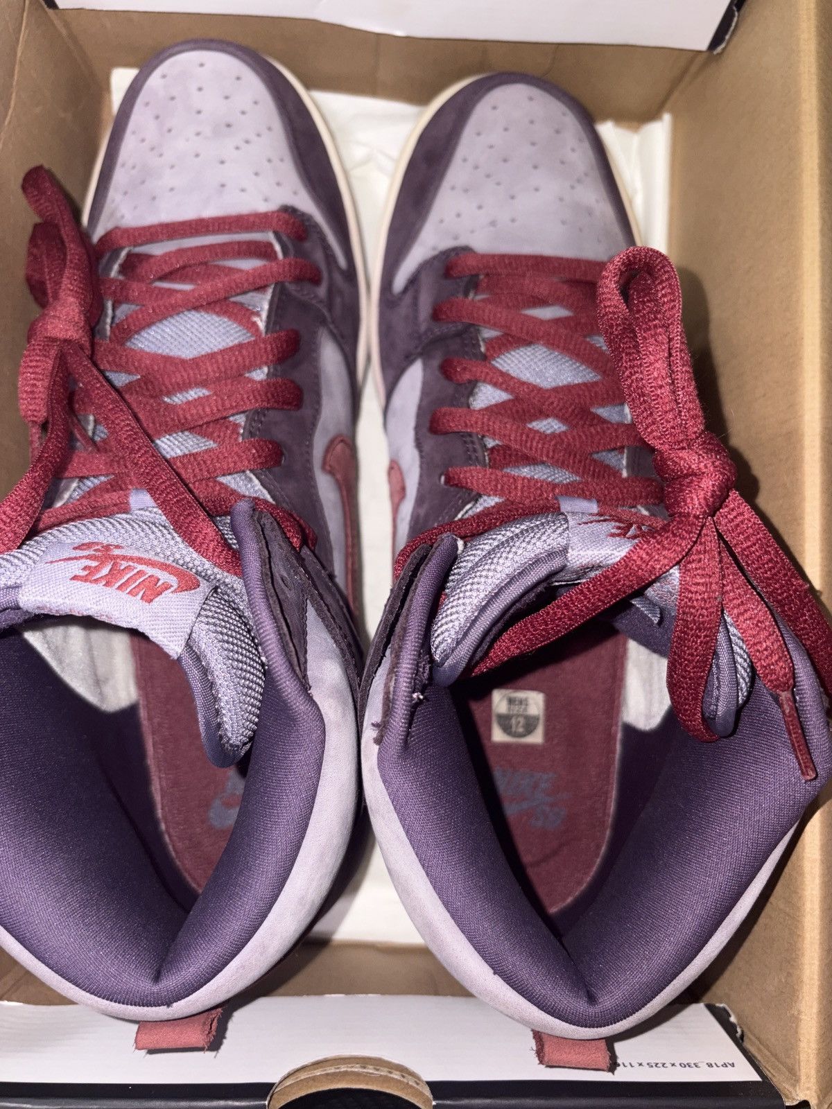 Nike SB Nike SB Dunk High Daybreak Plum Size 12 Excellent Condition Size US 12 / EU 45 - 6 Thumbnail